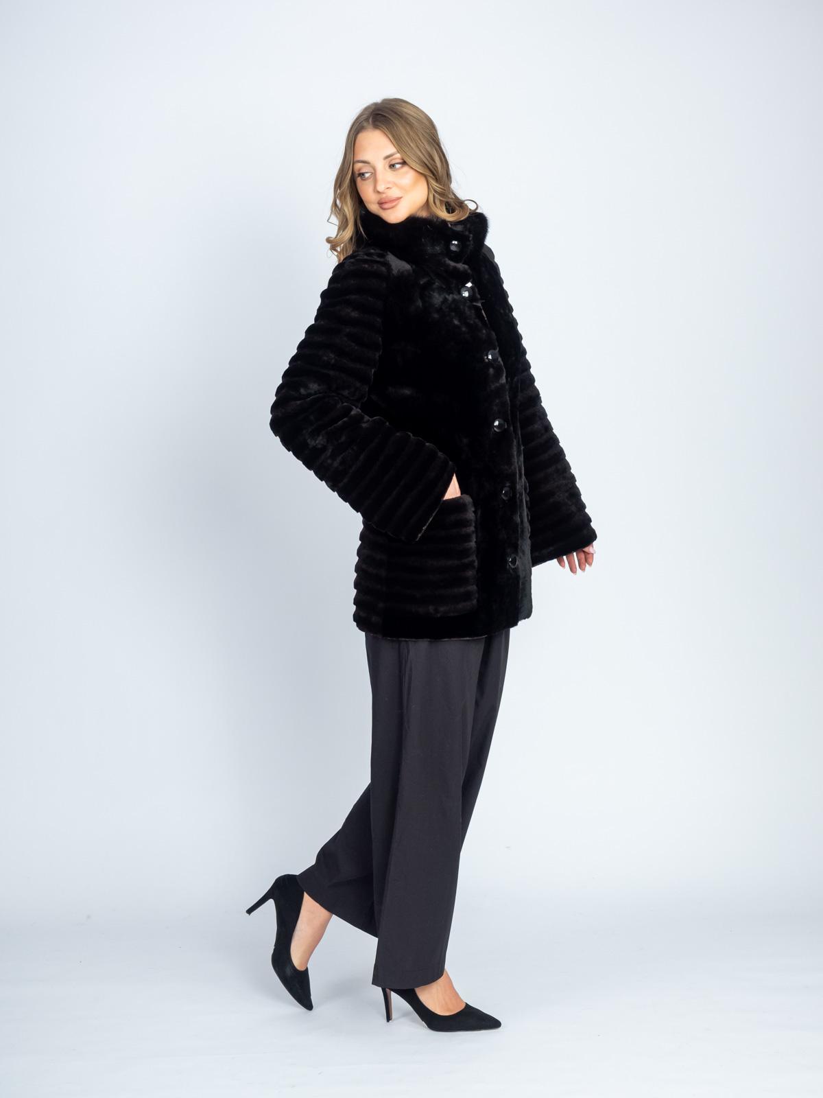 Шуба женская из меха овчины Мадам А 40-14