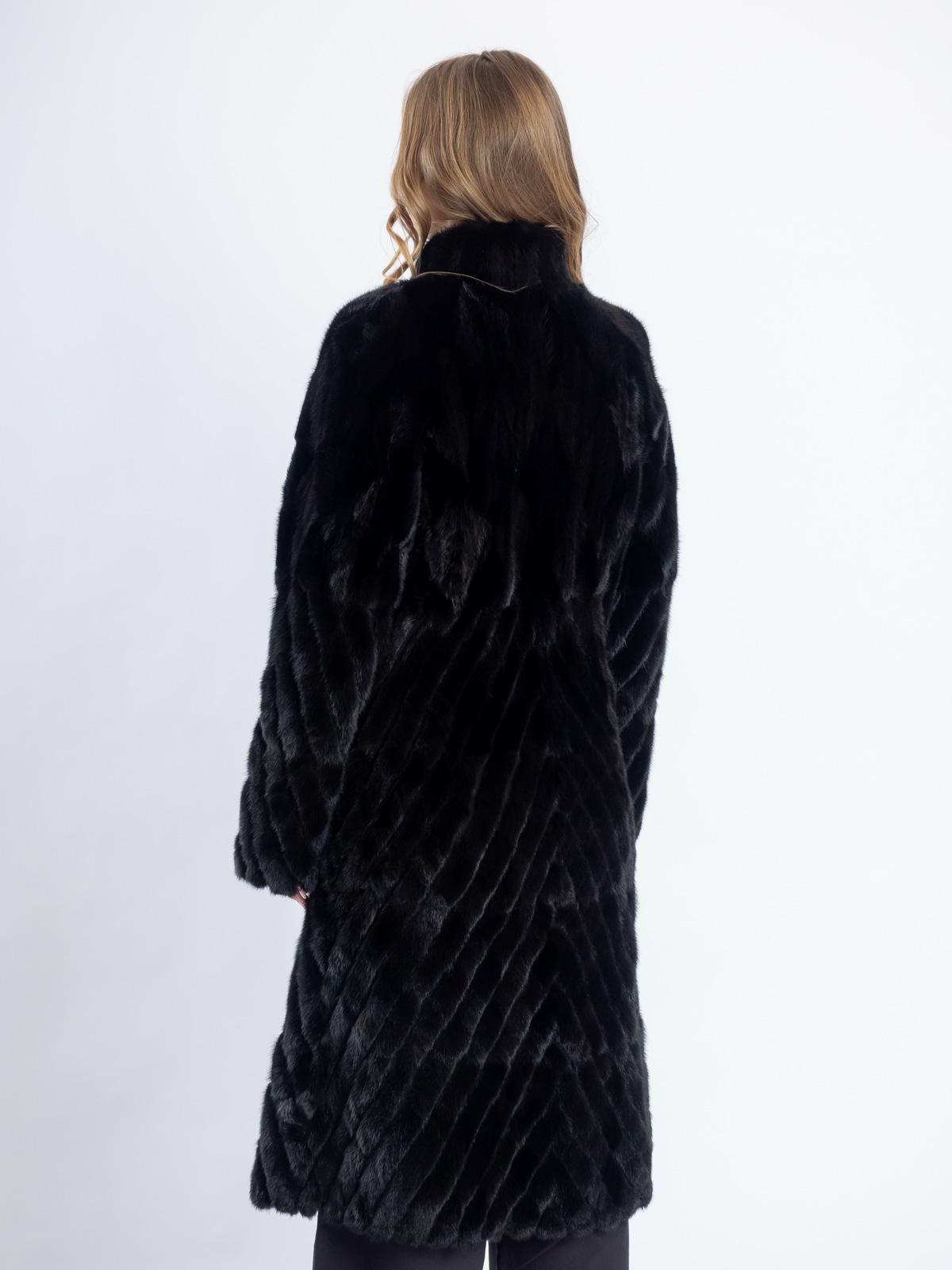 Шуба из меха норки женская Прямая хвосты