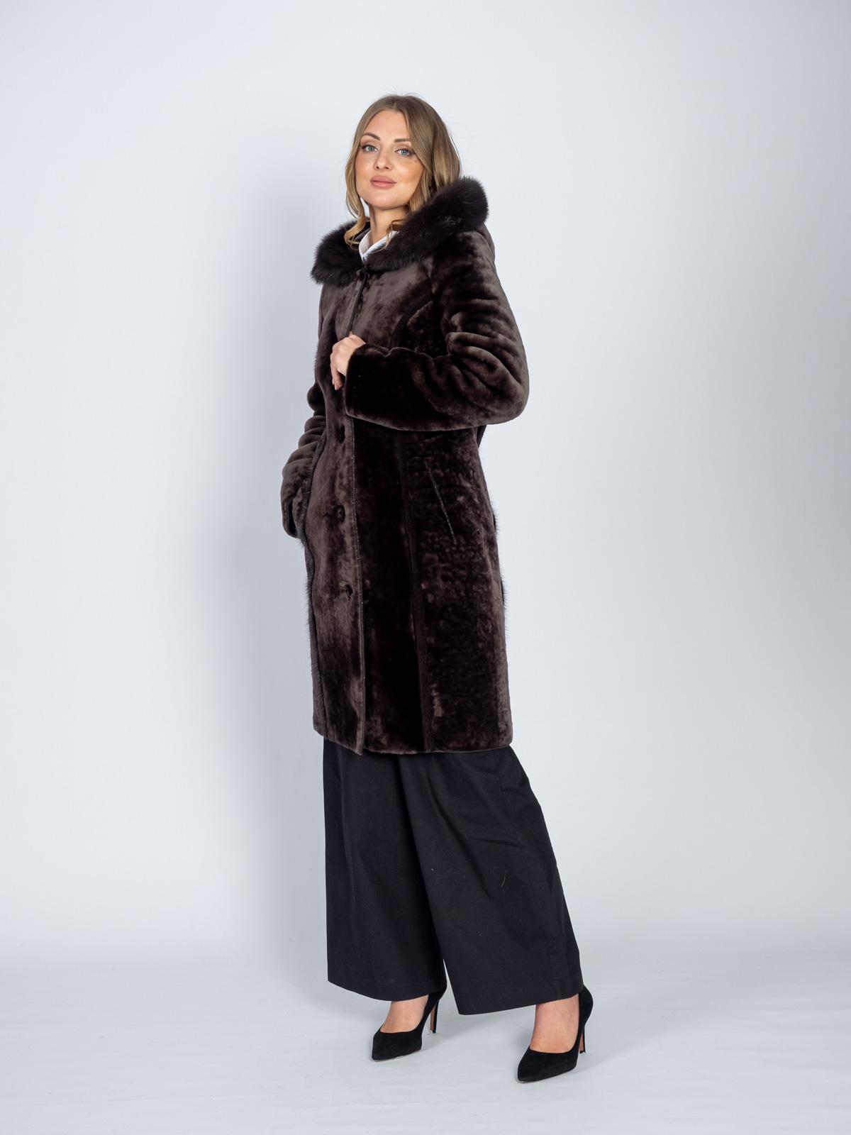 Шуба женская из меха овчины МиРель 1406-М