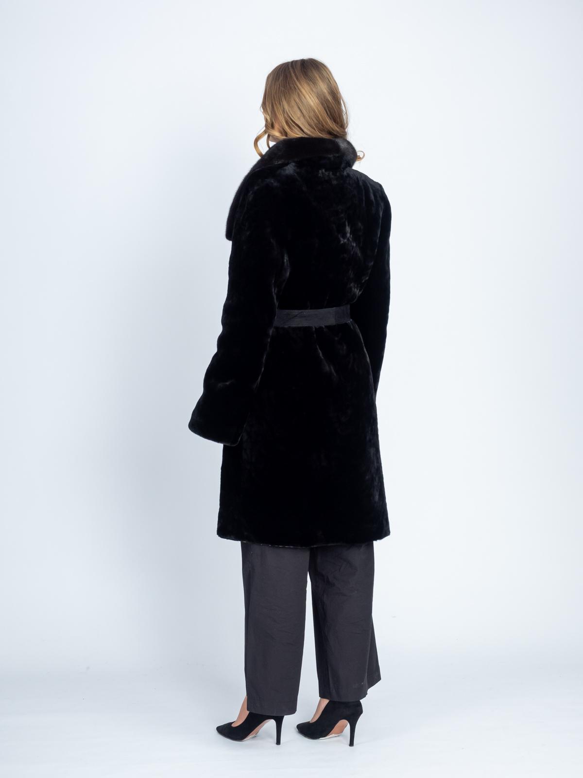 Шуба из меха овчины Рафаэль СД 296(040)