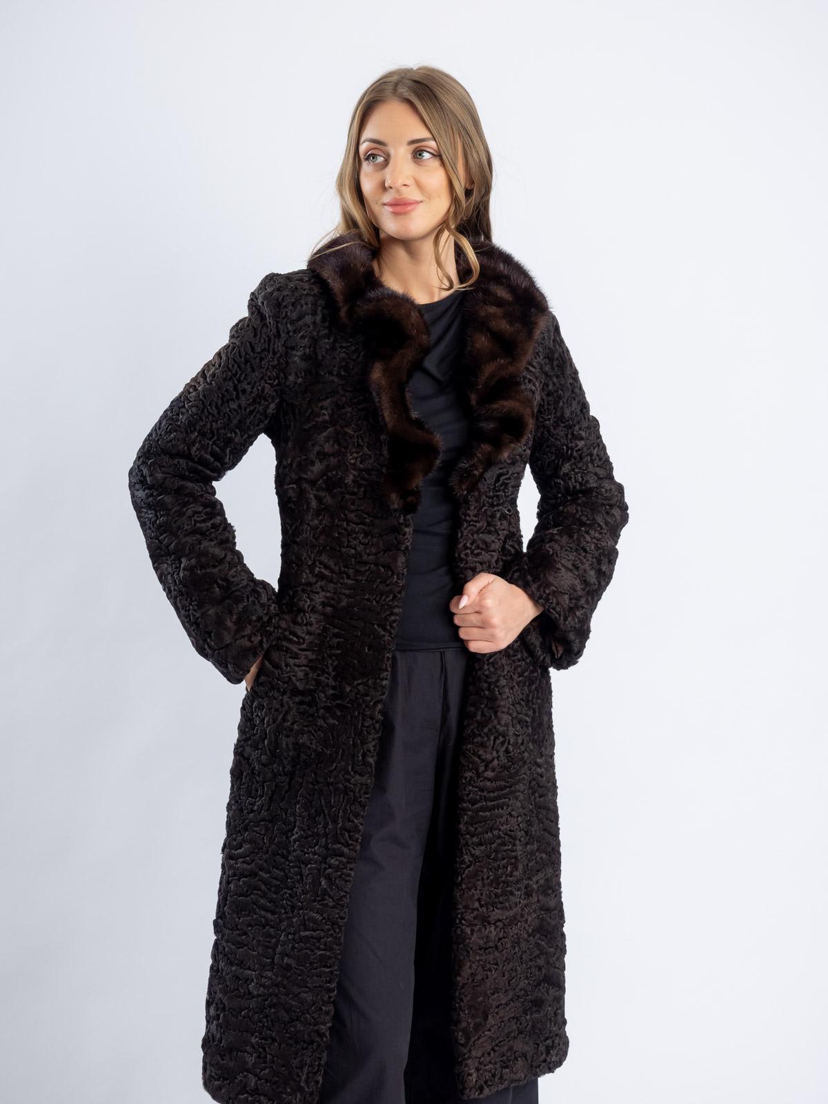 Шуба из меха каракуля Белка 9164А
