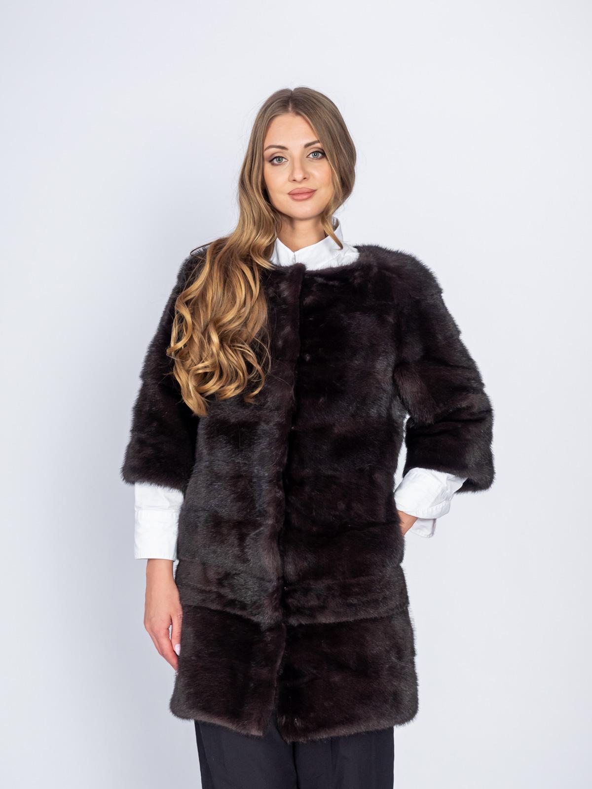 Шуба женская норковая Классика Поперечка Клс