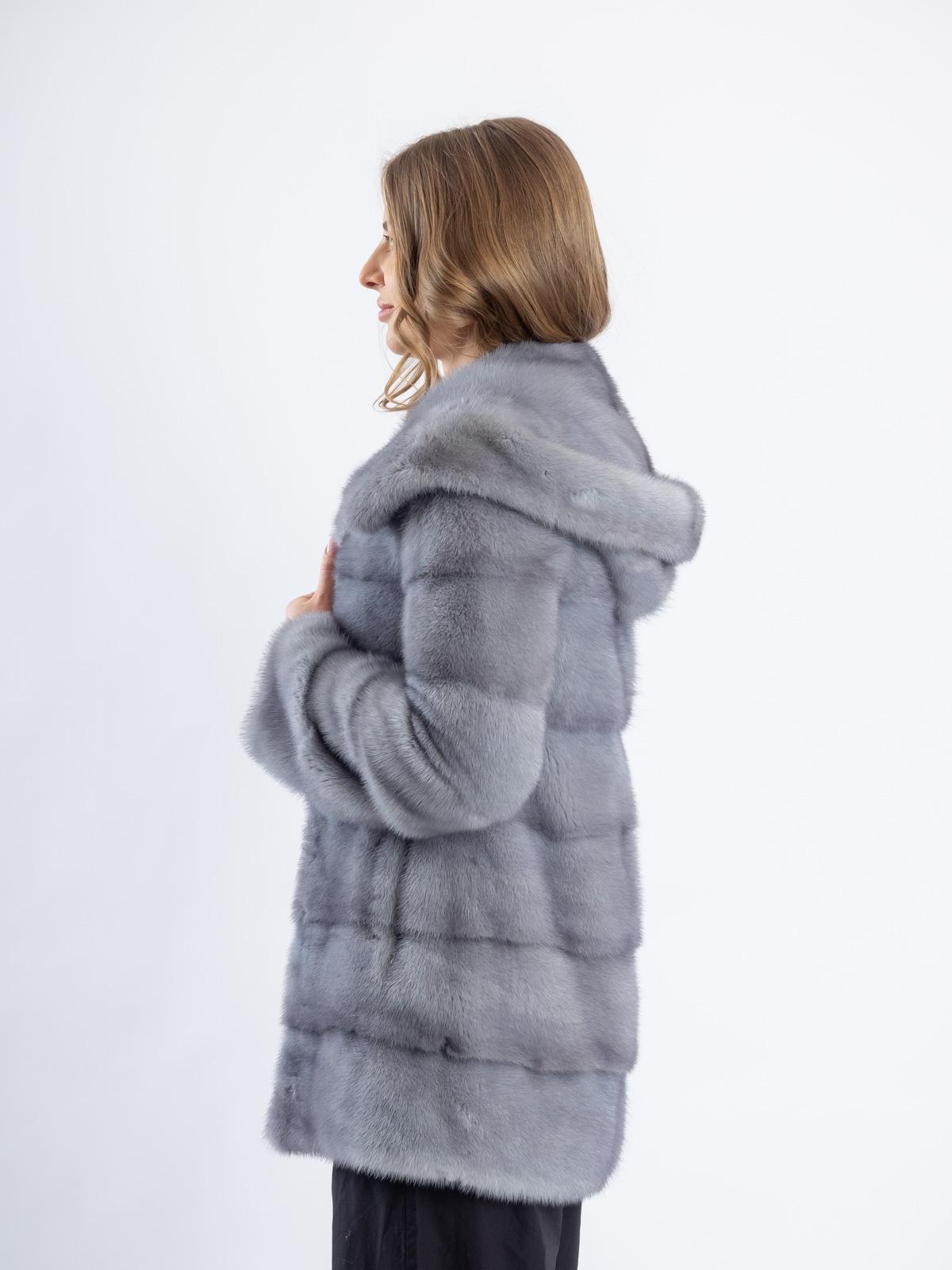 Шуба женская из меха норки Поперечка