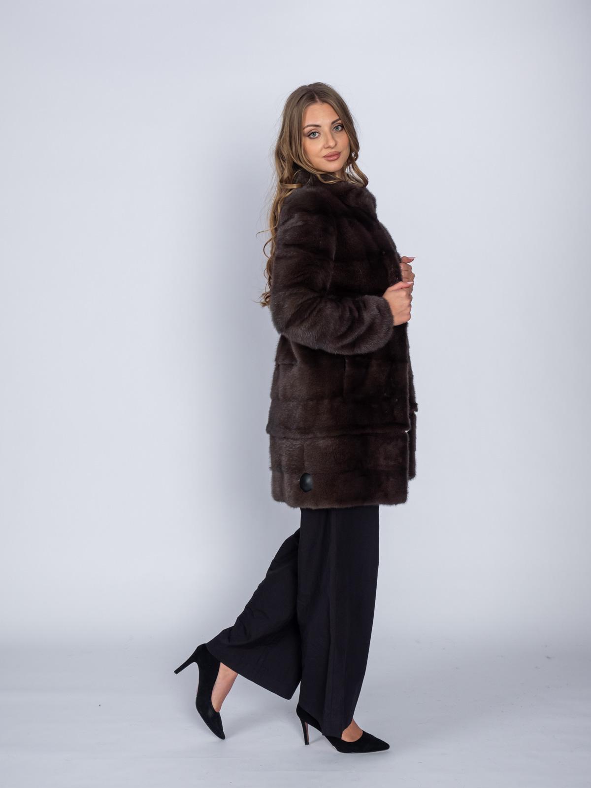 Шуба норковая женская Классика Поперечка Клс