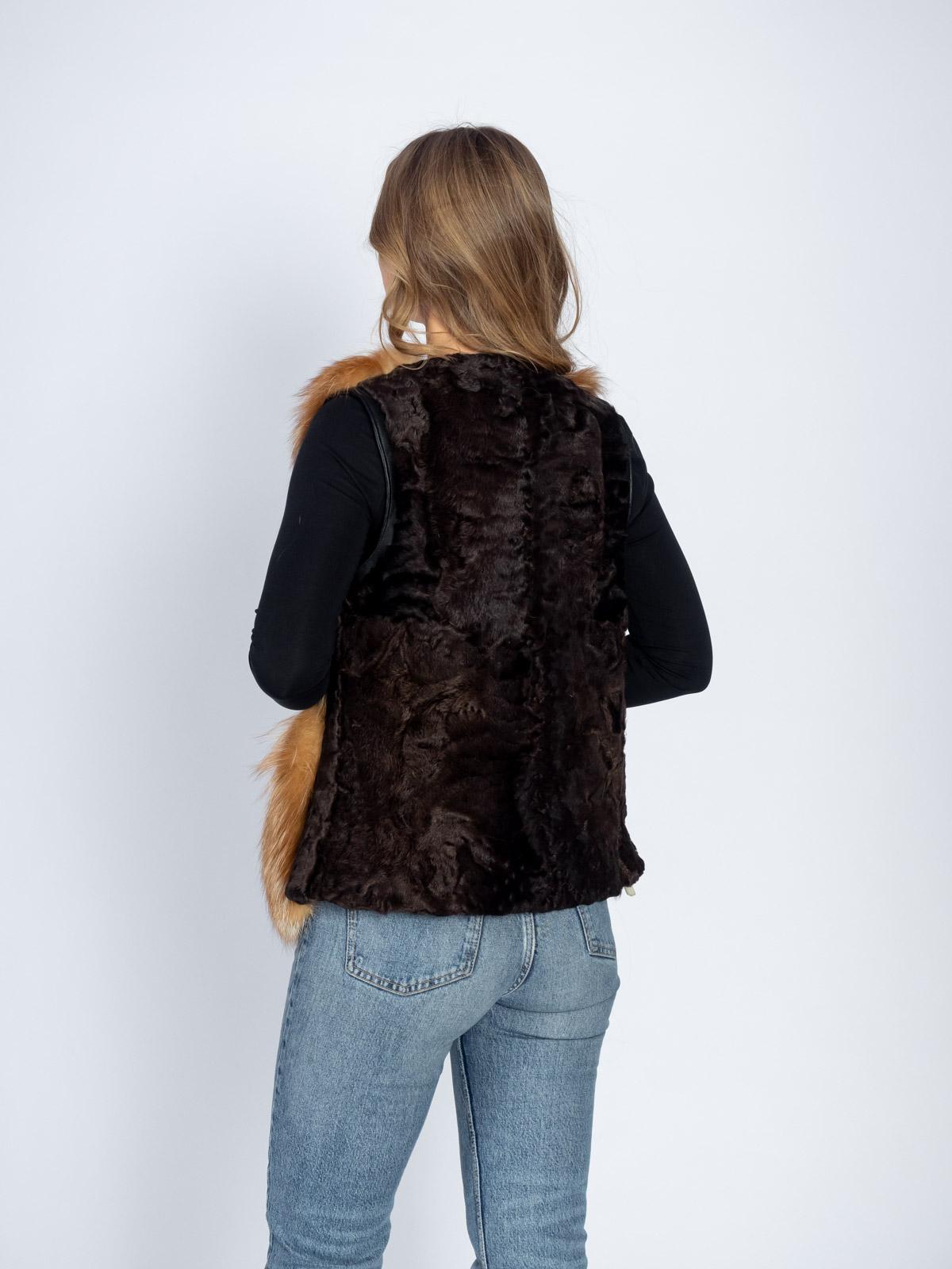 Жилет женский из меха каракуля Империя Меха Жилет АПЗ 