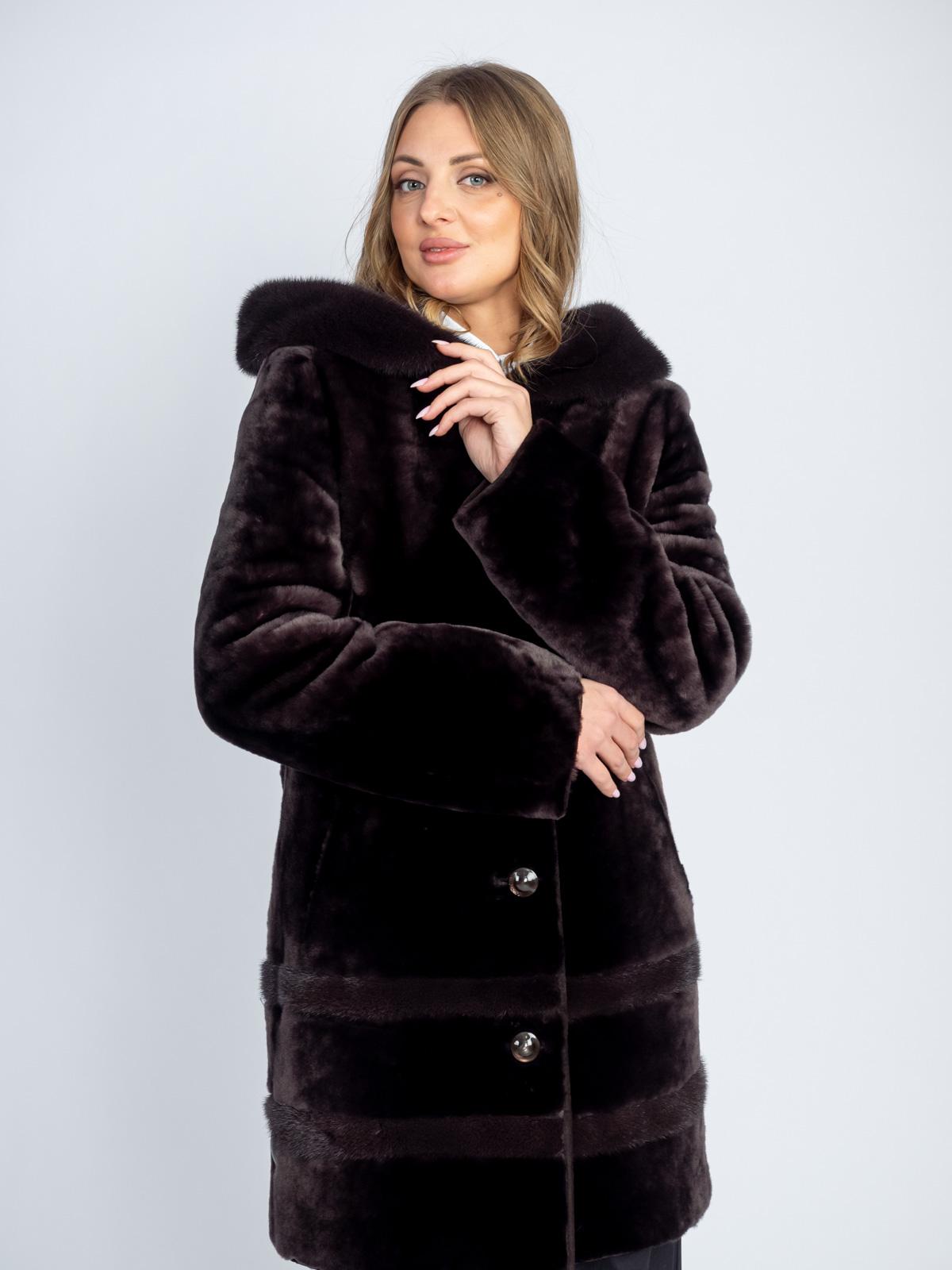 Шуба из меха овчины МиРель М-504