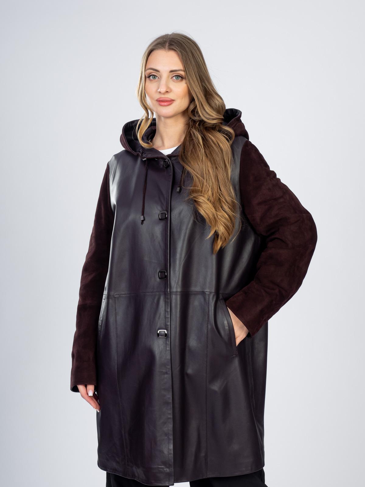 Плащ женский из натуральной кожи Via Valente Р-163