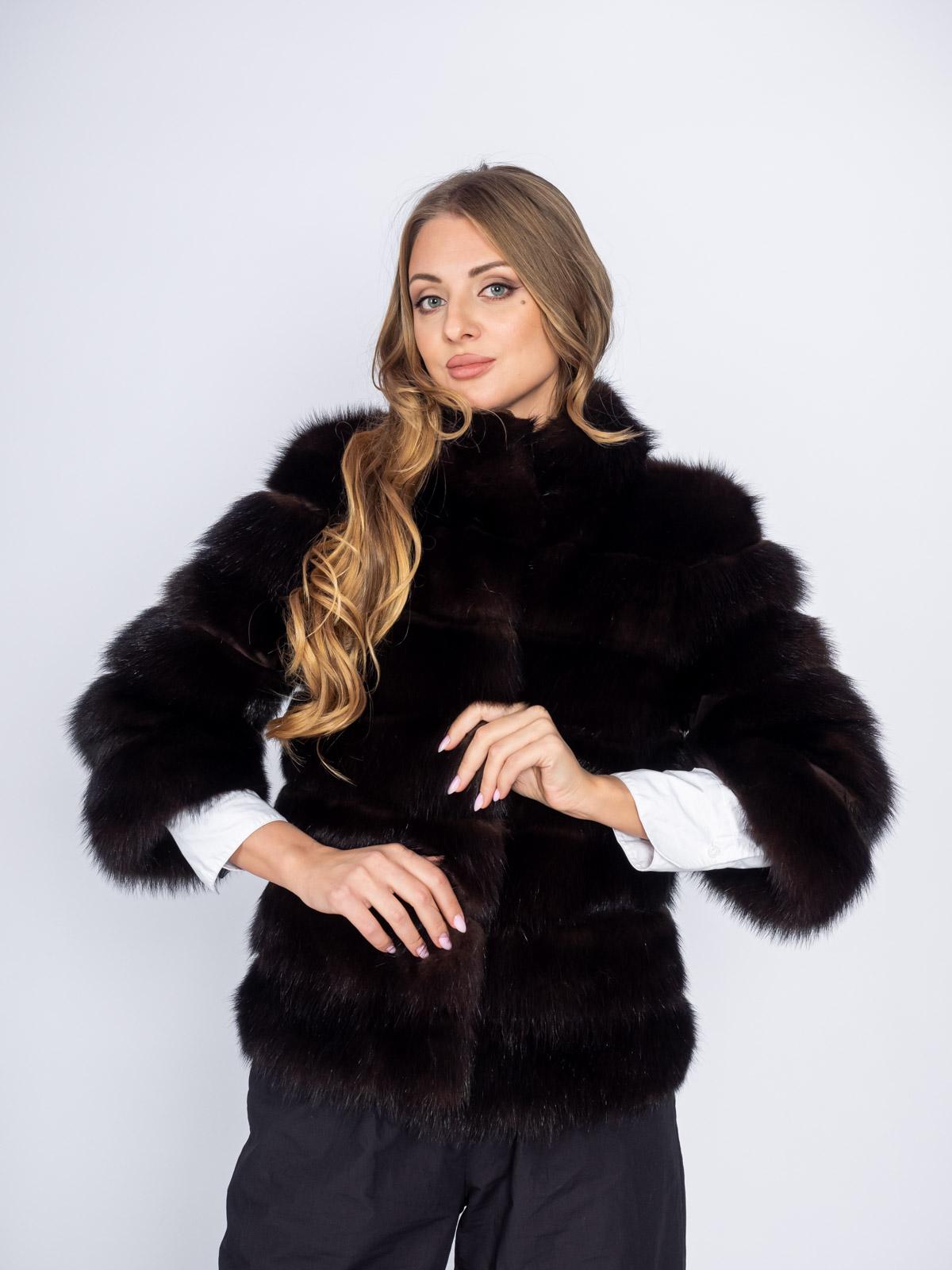 Шуба из меха куницы Золотой Олимп Леди