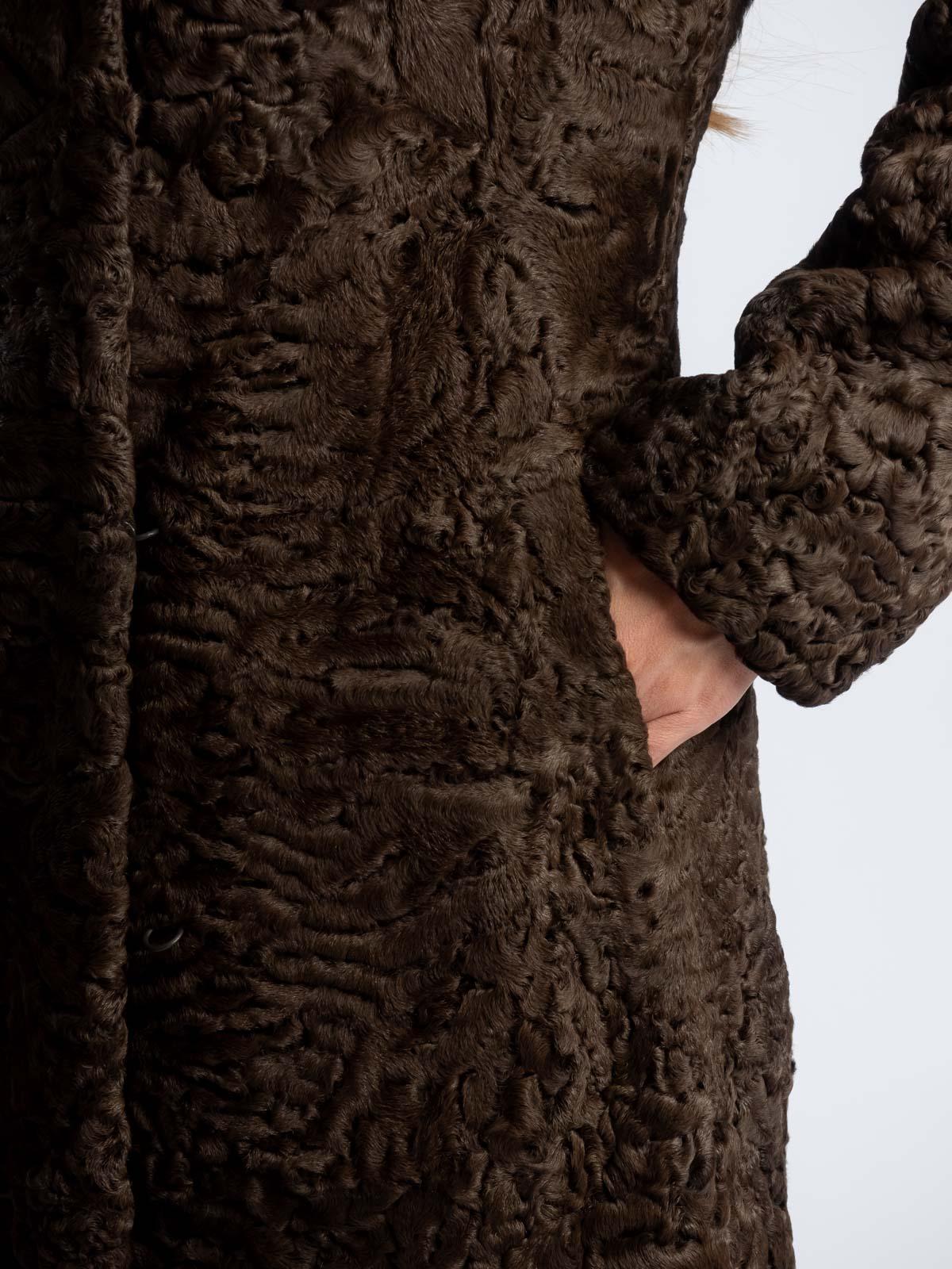 Пальто женское из меха каракуля Белка 9163