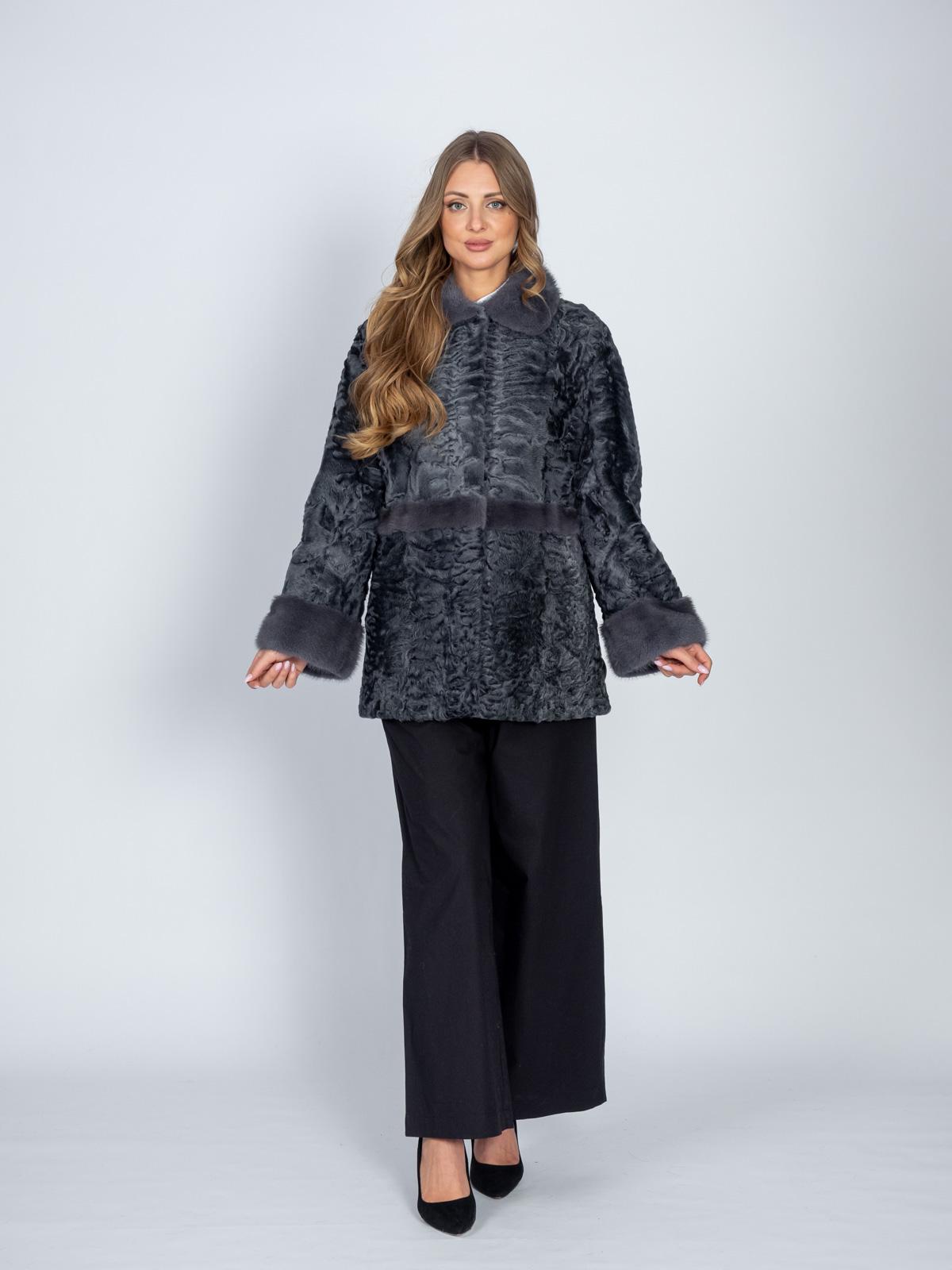 Шуба из меха каракуля Белка 4160А