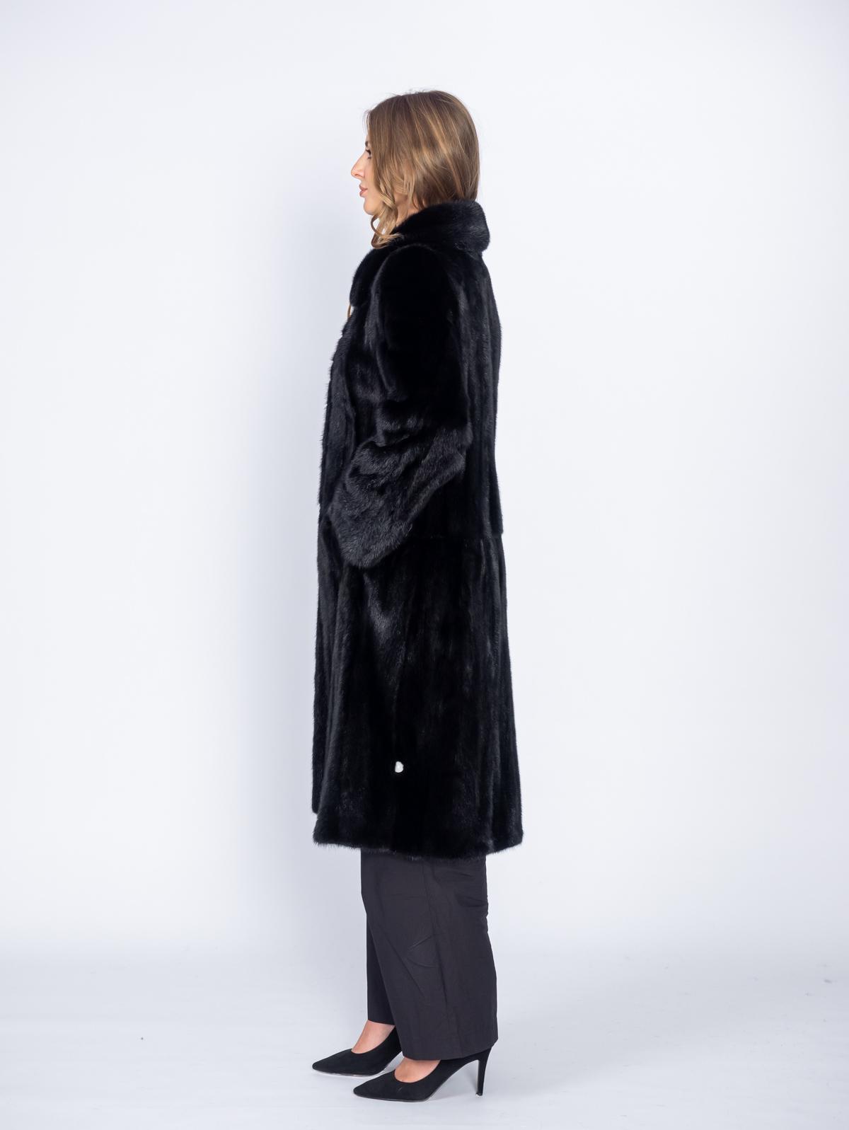 Шуба норковая женская Классика Трапеция роспуск 