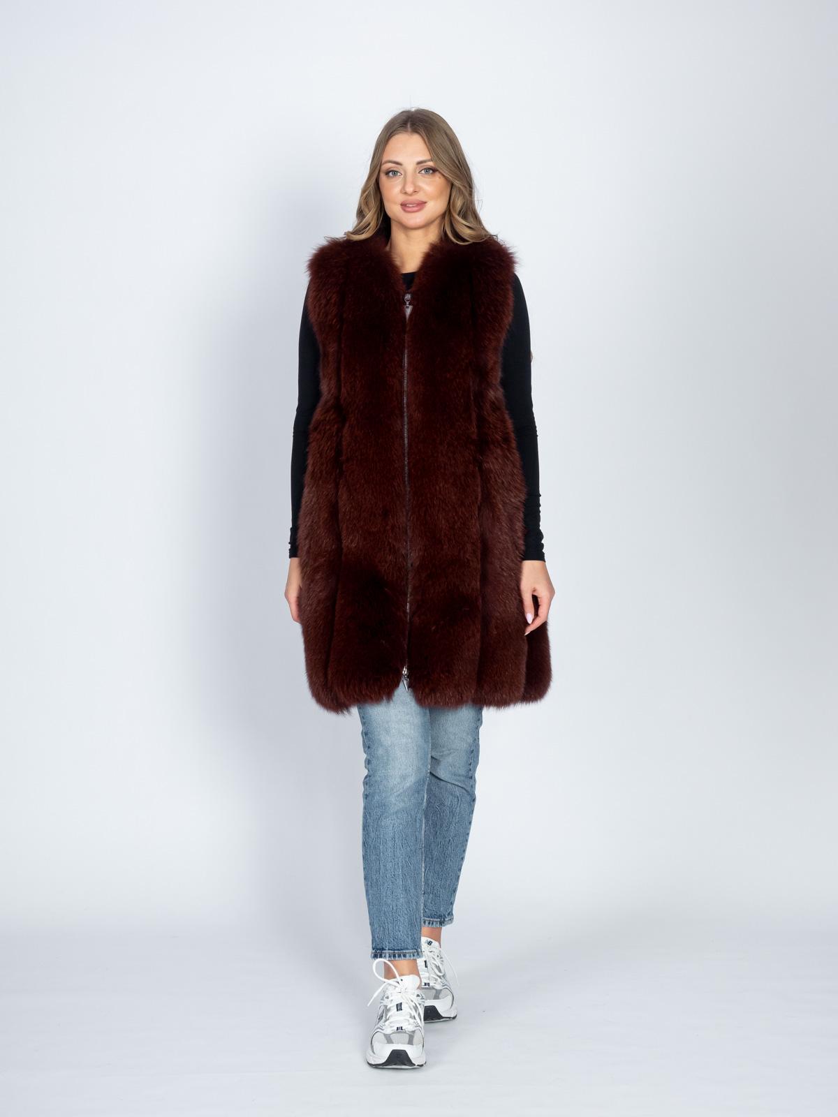 Жилет женский из меха песца Империя Меха П 29