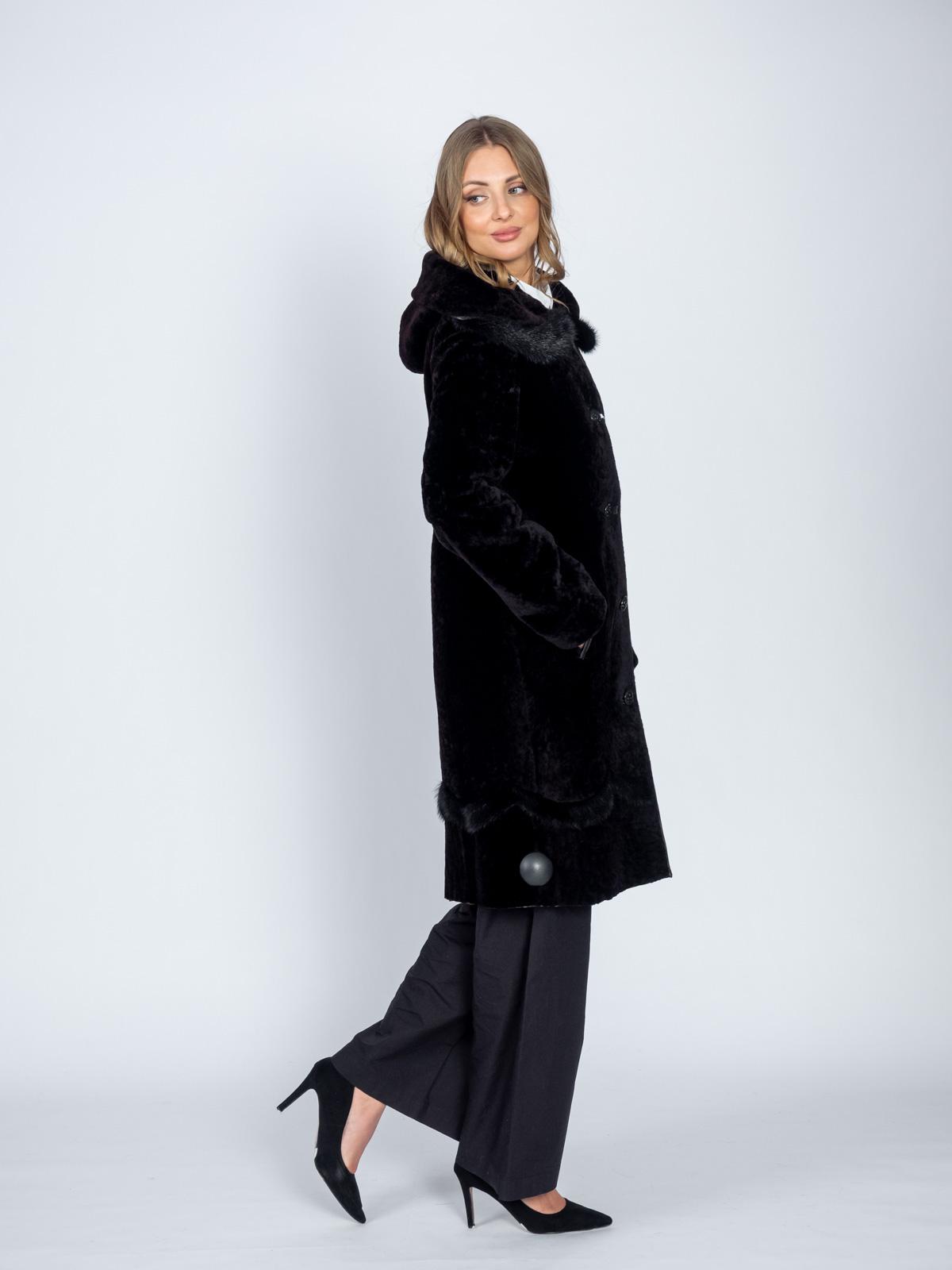 Шуба женская из меха овчины М-262