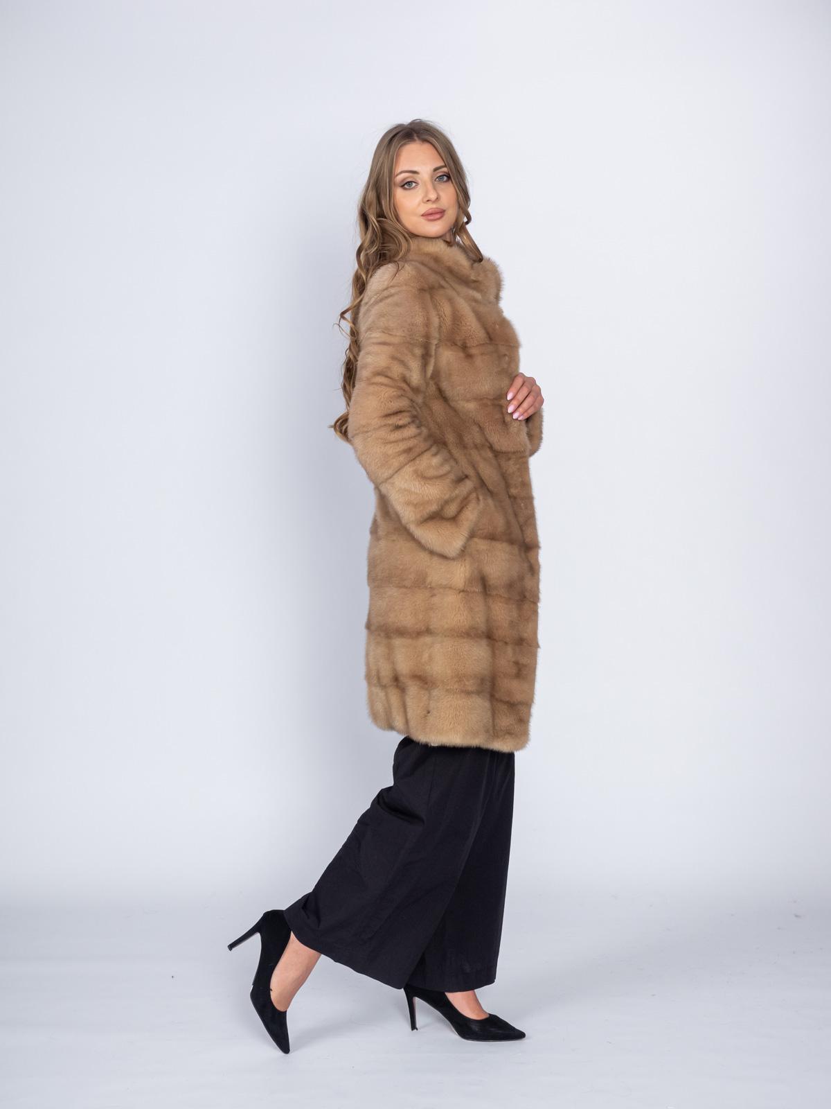 Шуба женская норковая Классика Поперечка 