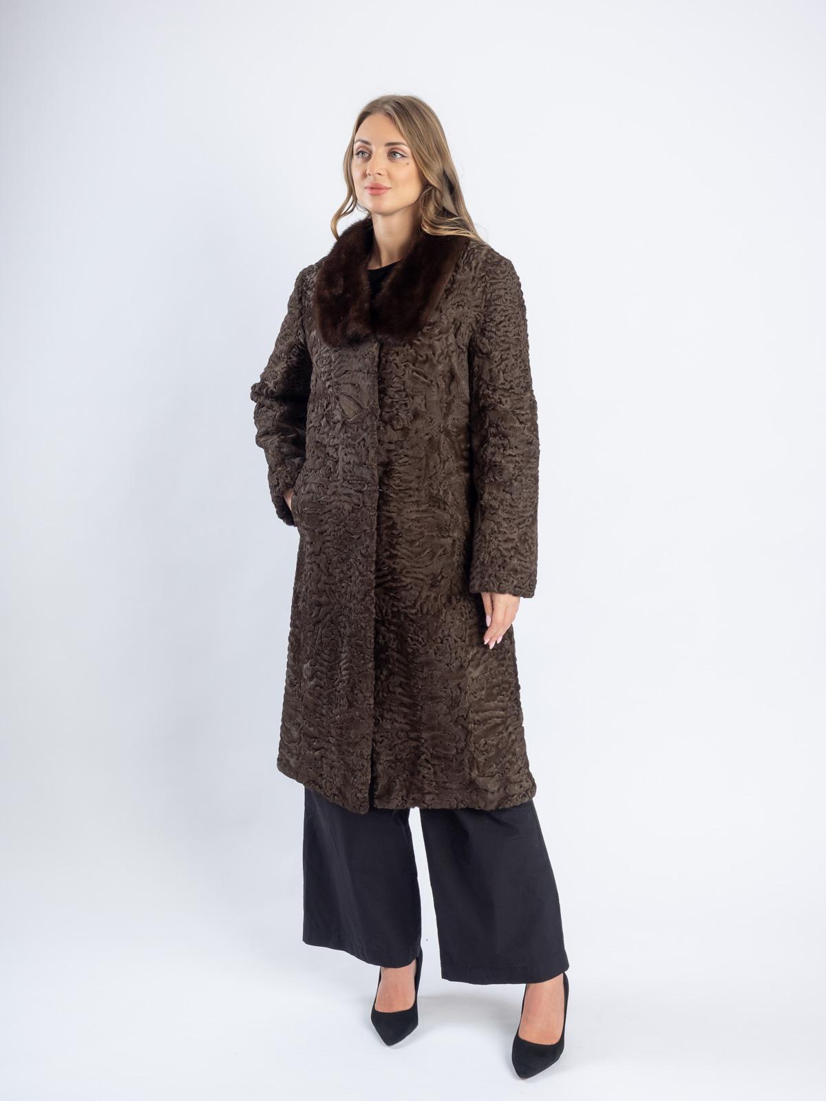 Пальто женское из меха каракуля Белка 9163
