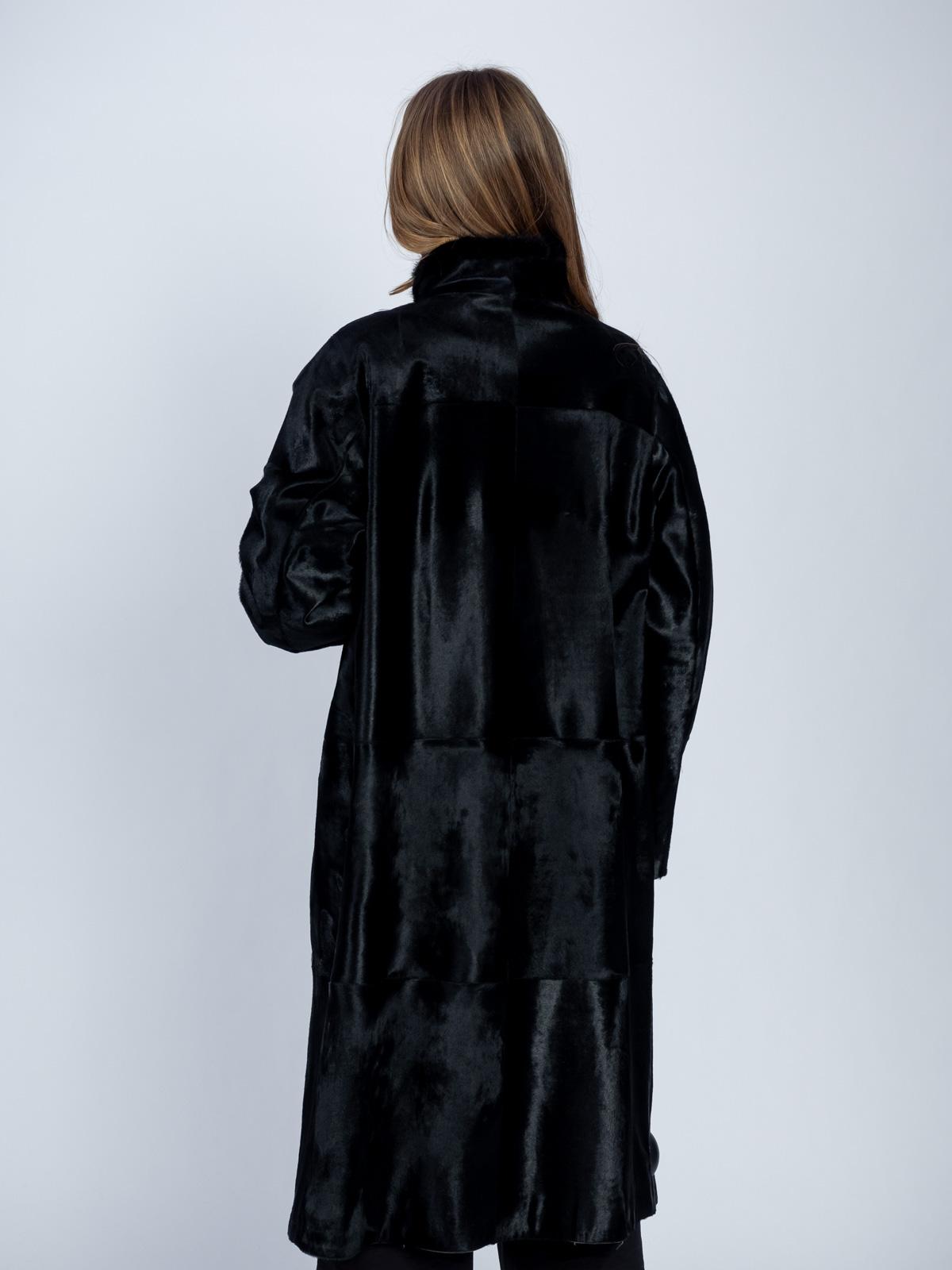 Пальто женское из меха пони LA AFM LEATHER 9032