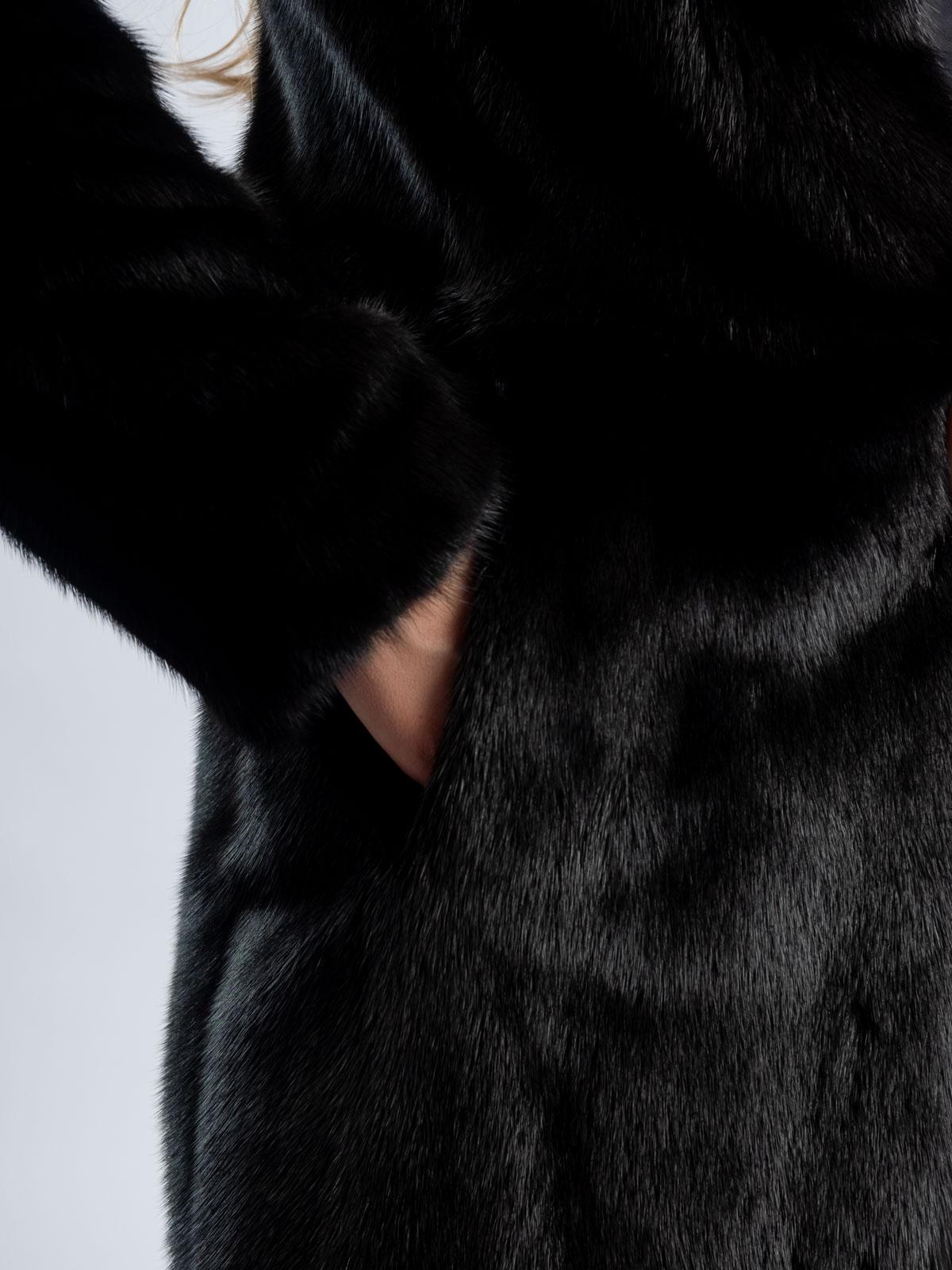 Шуба норковая женская Френч пластины