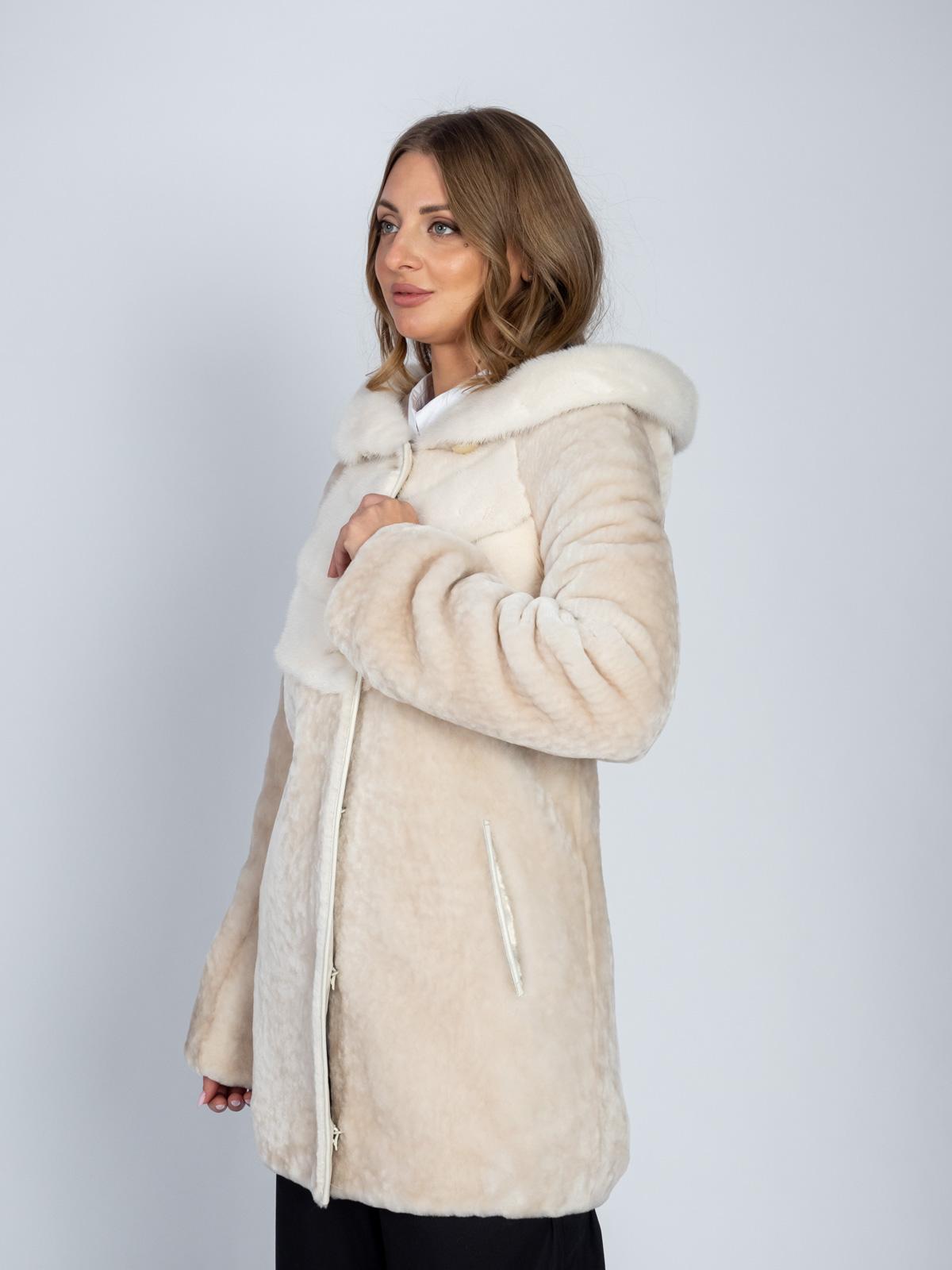 Шуба женская из меха овчины МиРель М-503