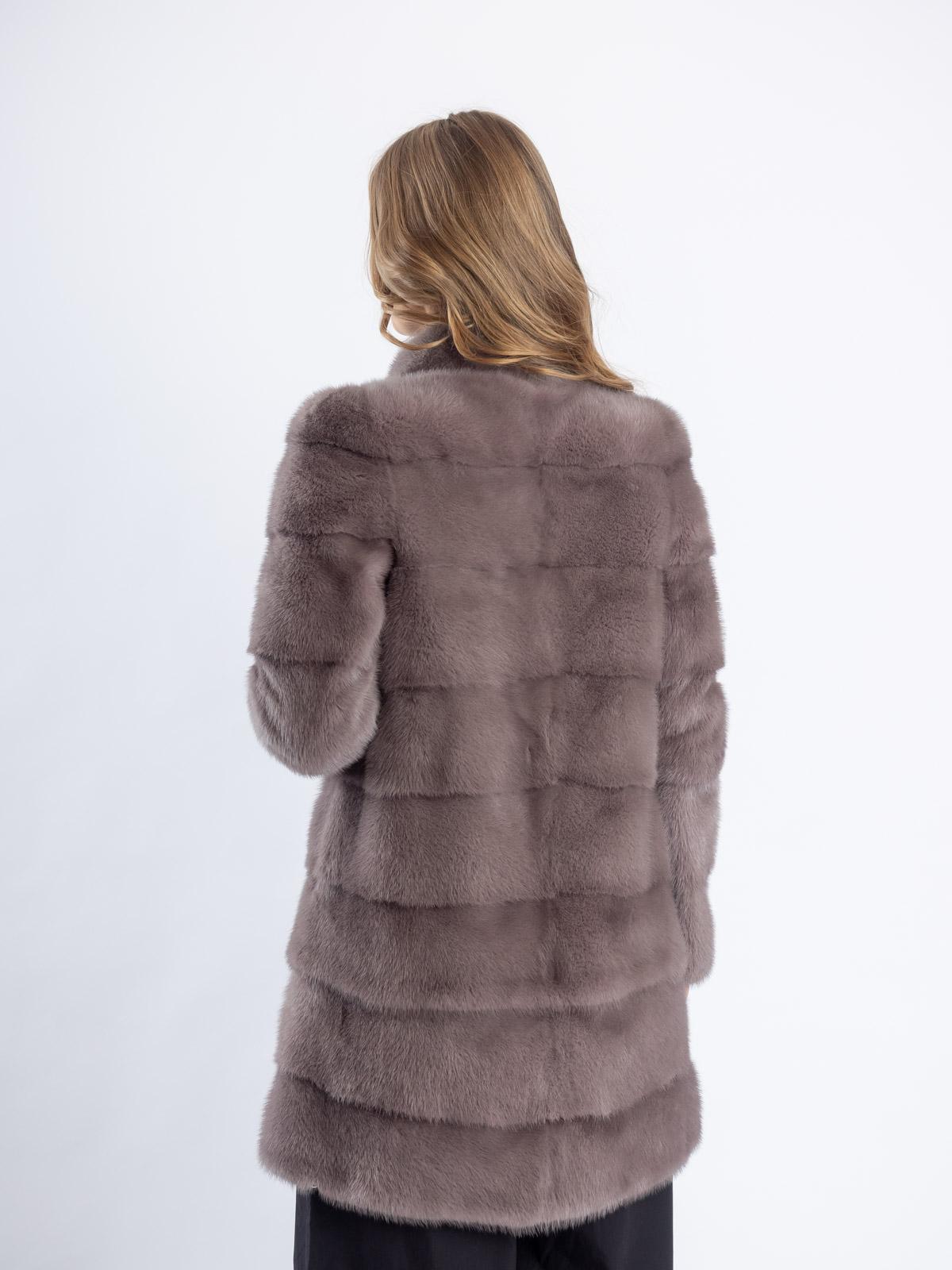 Шуба женская норковая Поперечка