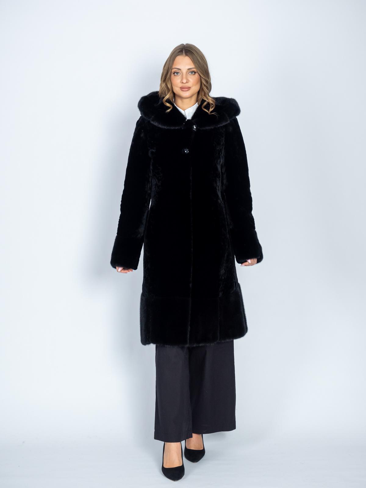 Шуба  женская из меха овчины ADAM FURS Екатерина