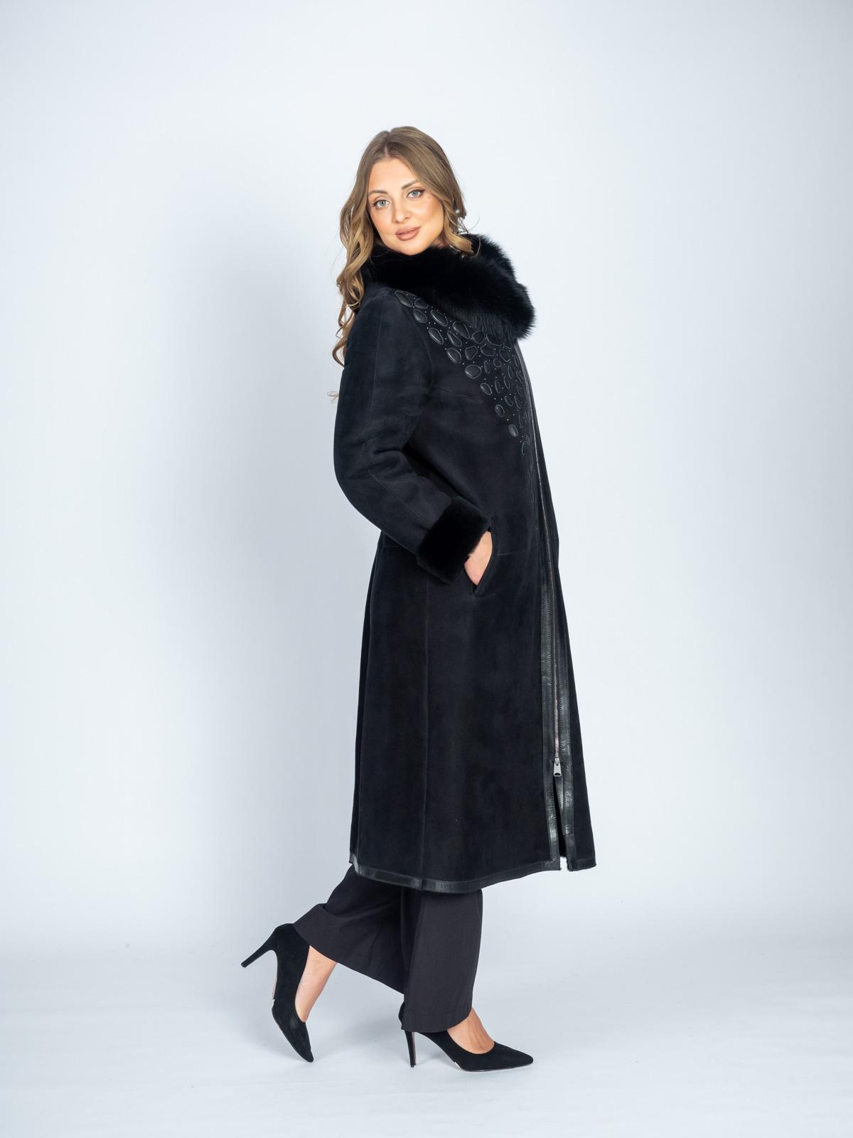 Дубленка женская из меха овчины  OKSA Z-7415