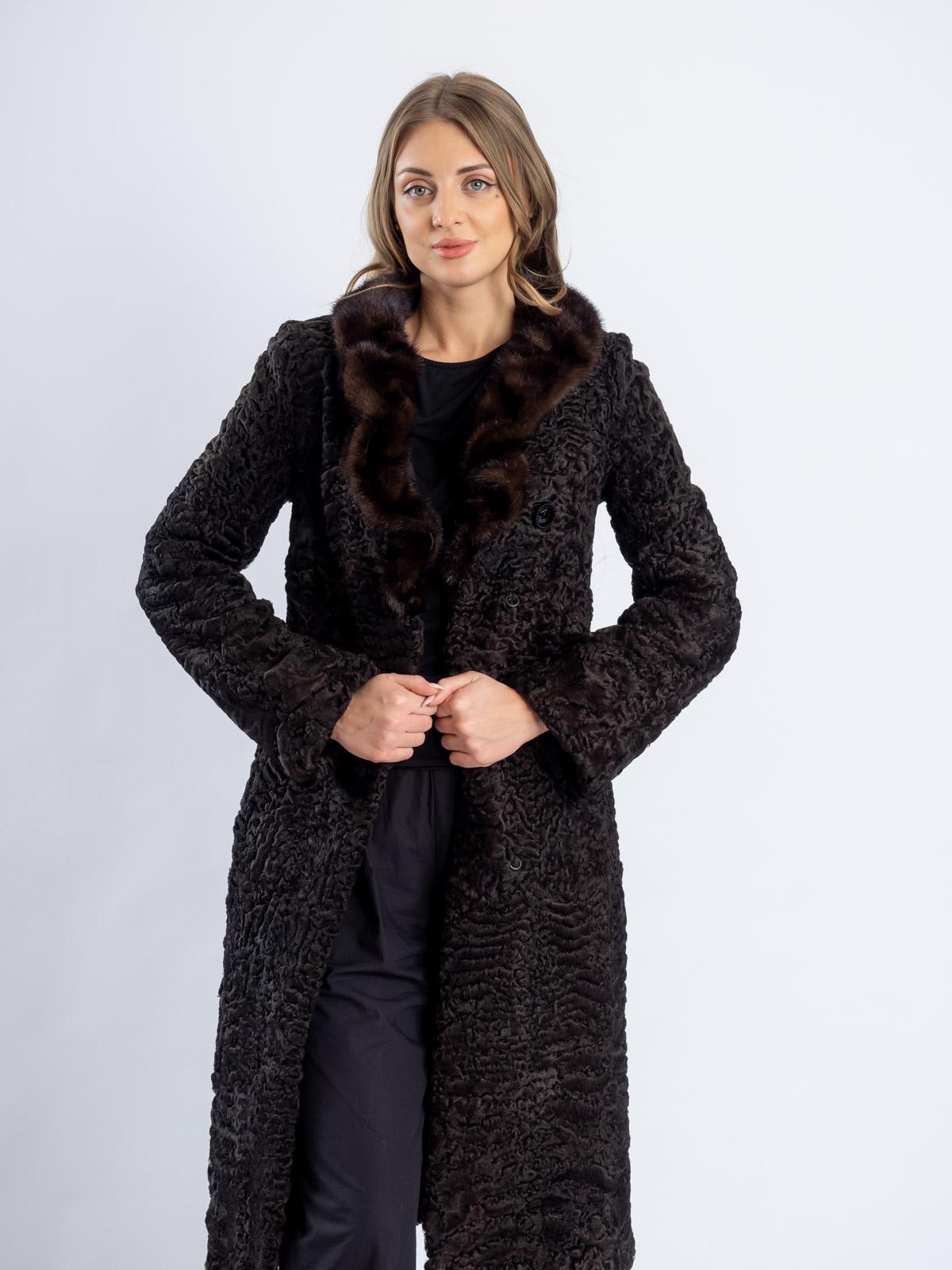 Шуба из меха каракуля Белка 9164А