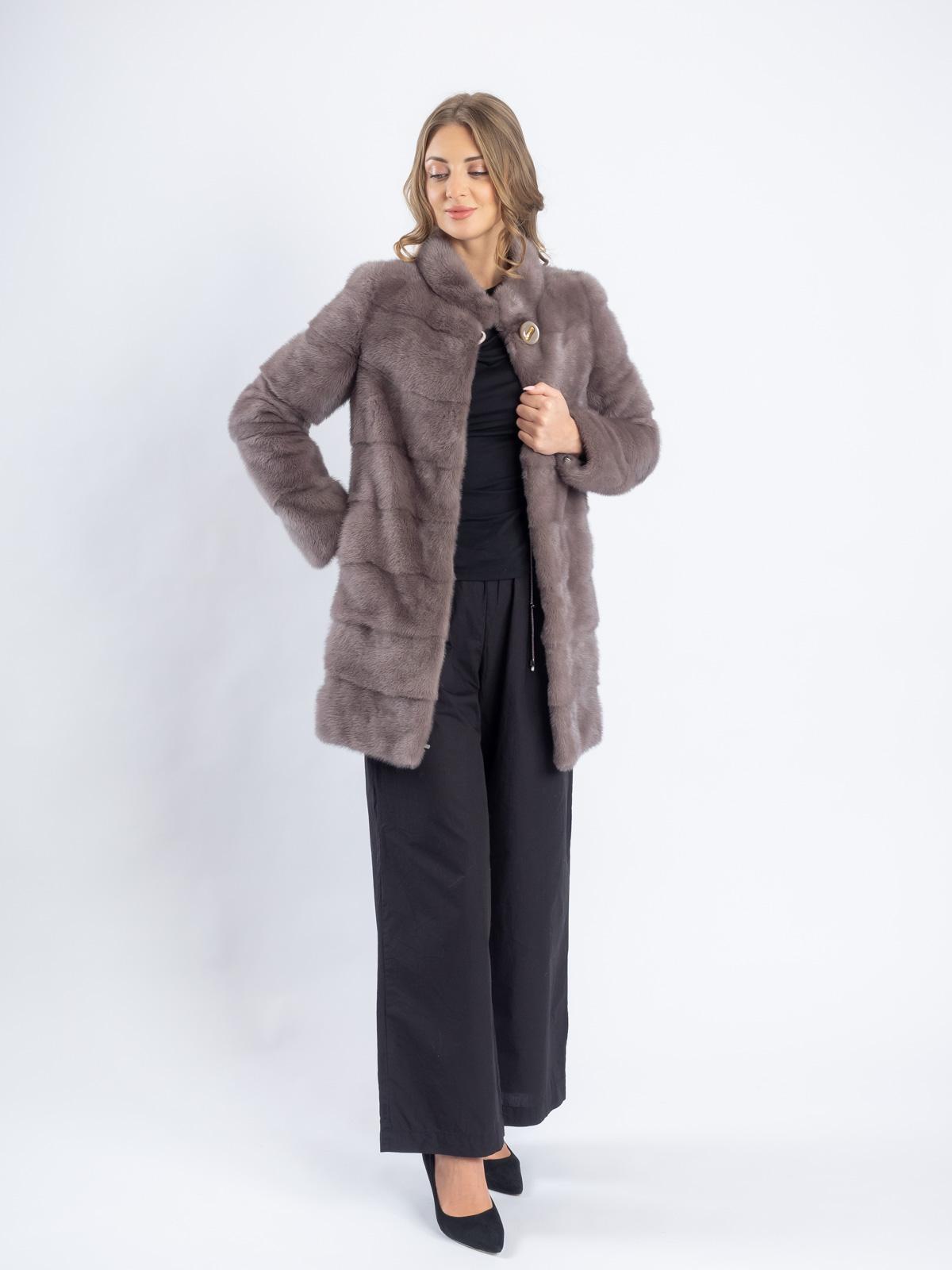 Шуба женская норковая Поперечка