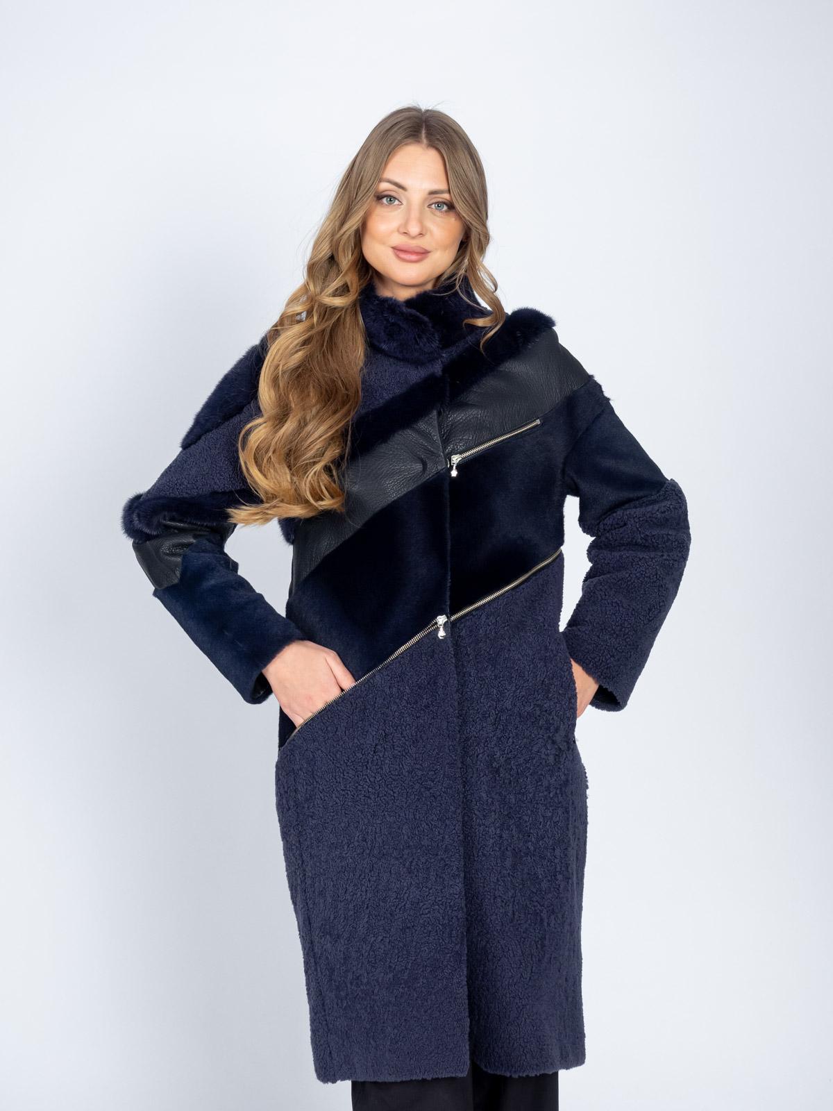 Шуба из меха овчины женская Mefi K-1824