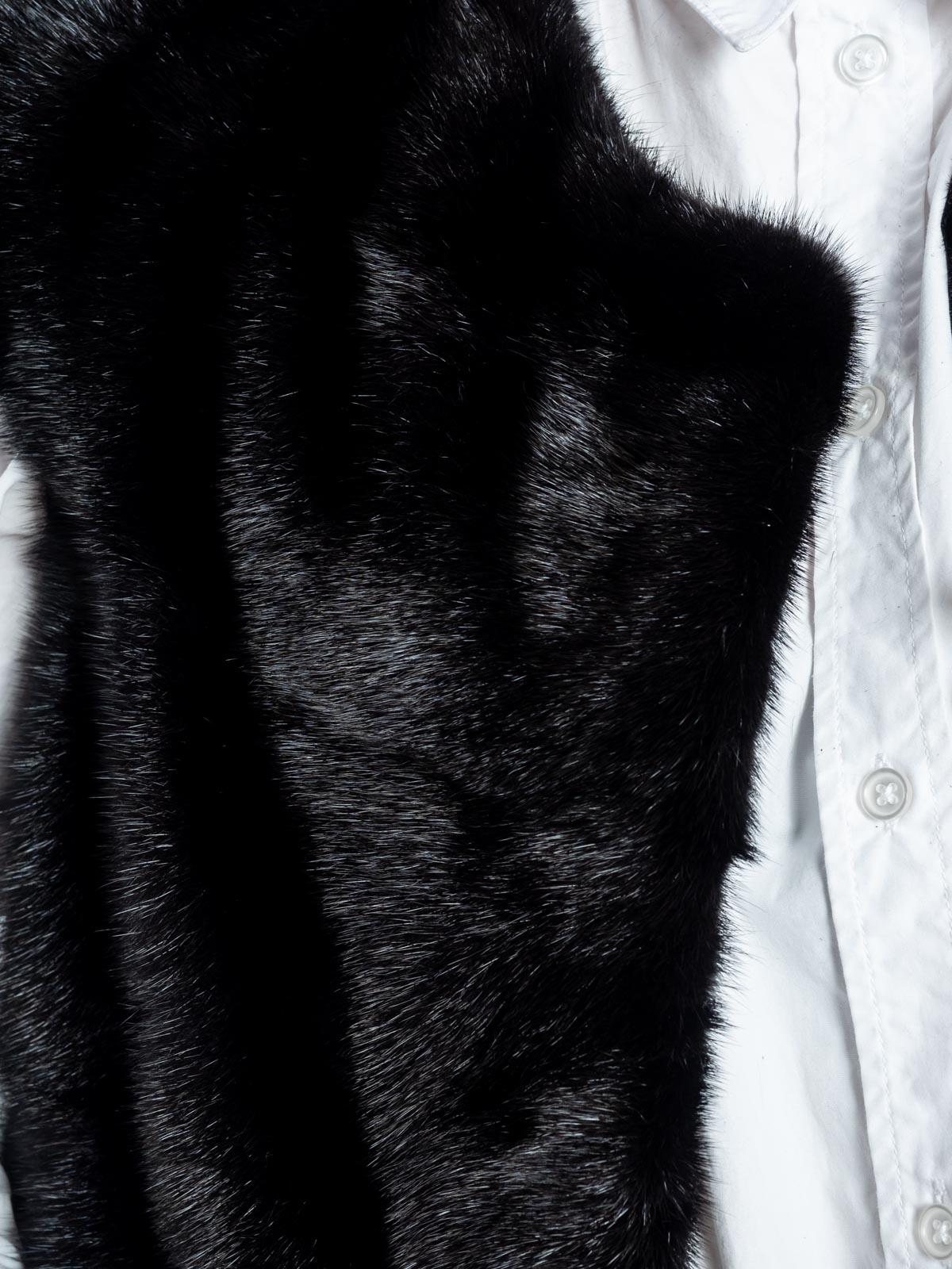 Жилет женский из меха норки поперечка