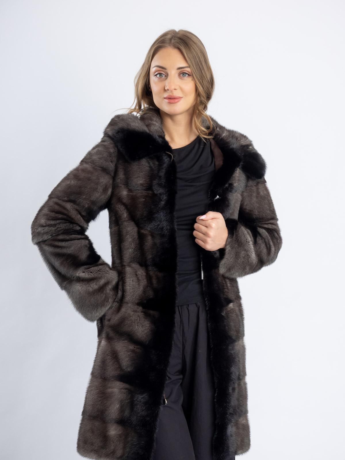 Шуба женская норковая Поперечка