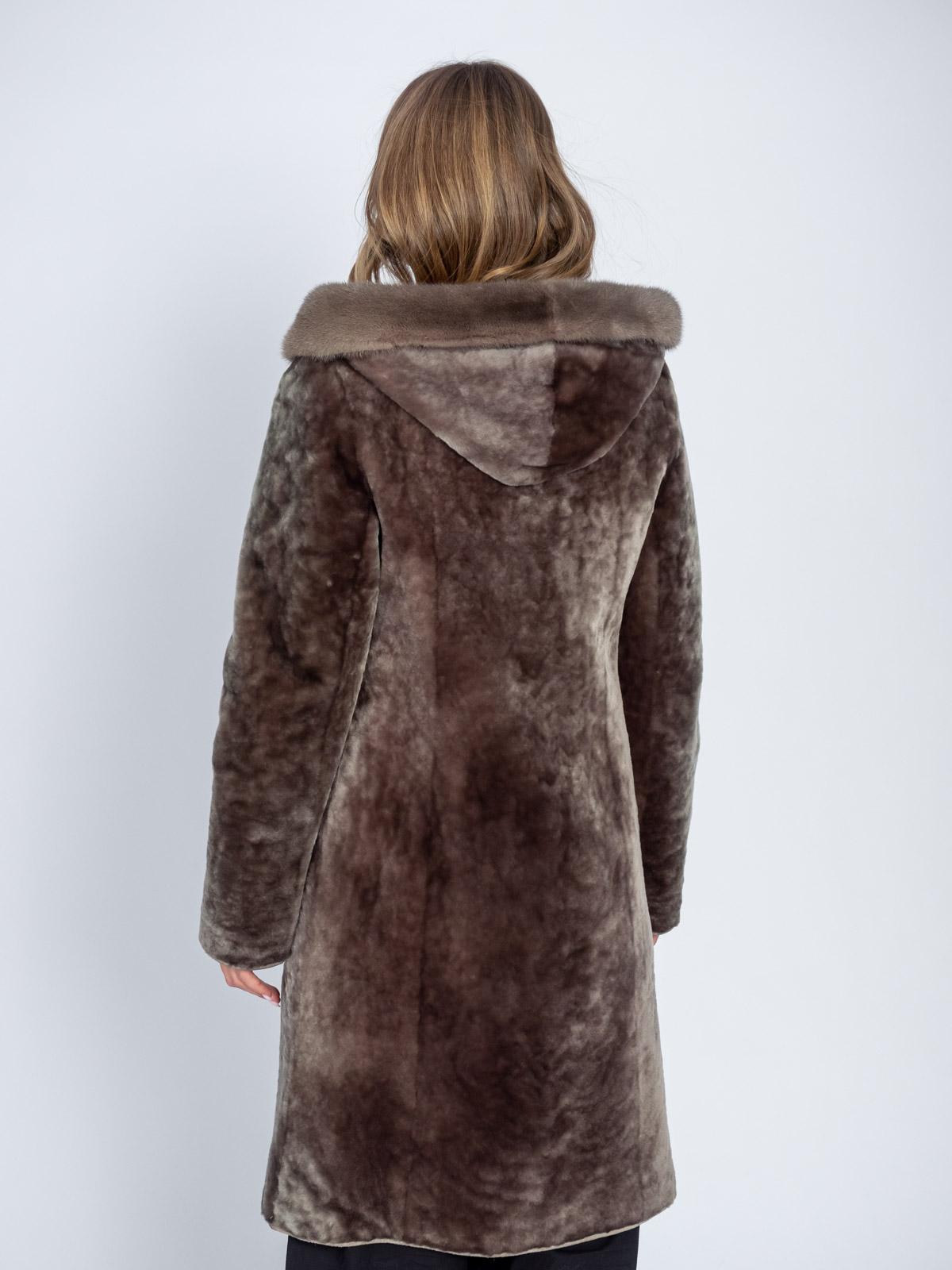 Шуба женская из меха овчины МиРель М-43