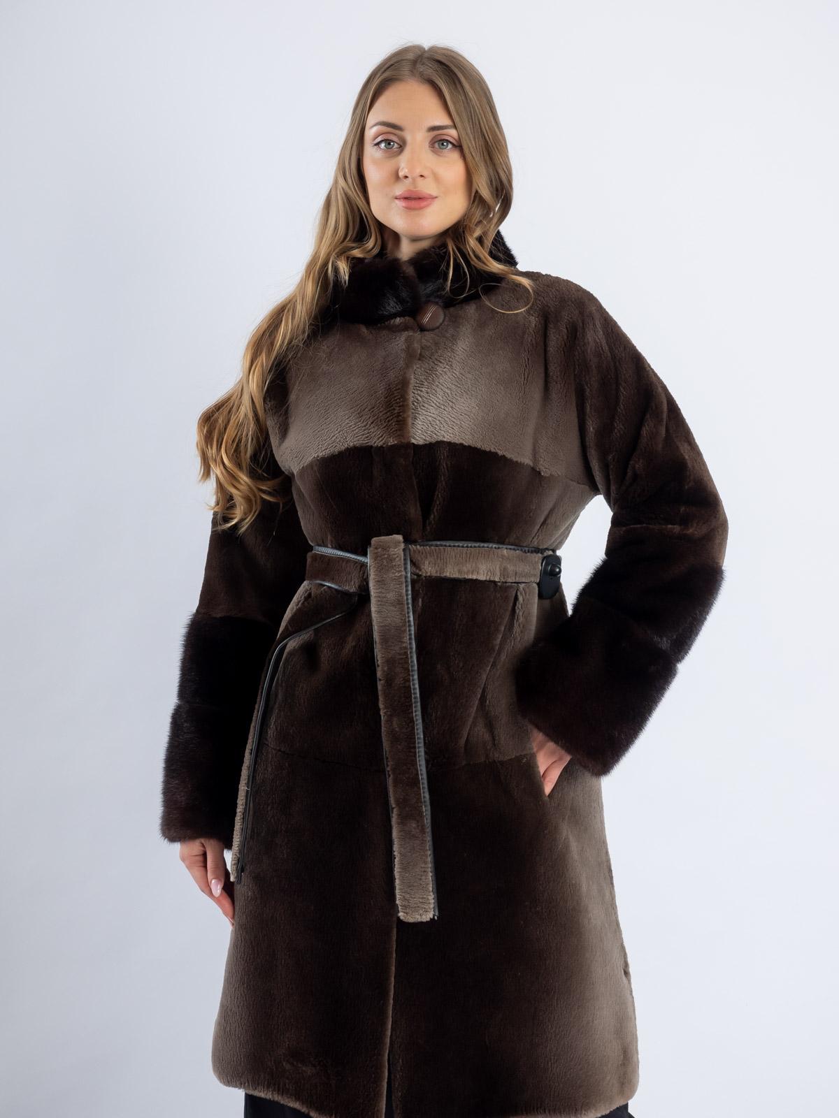 Шуба женская из меха бобра Меховая Мода 533