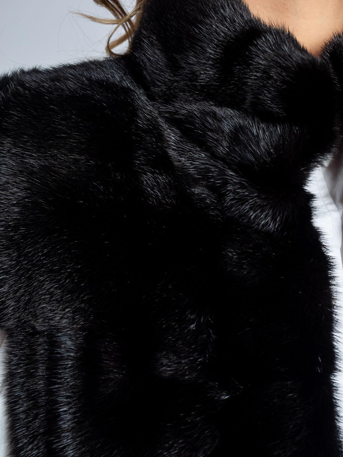 Жилет женский из меха норки поперечка 