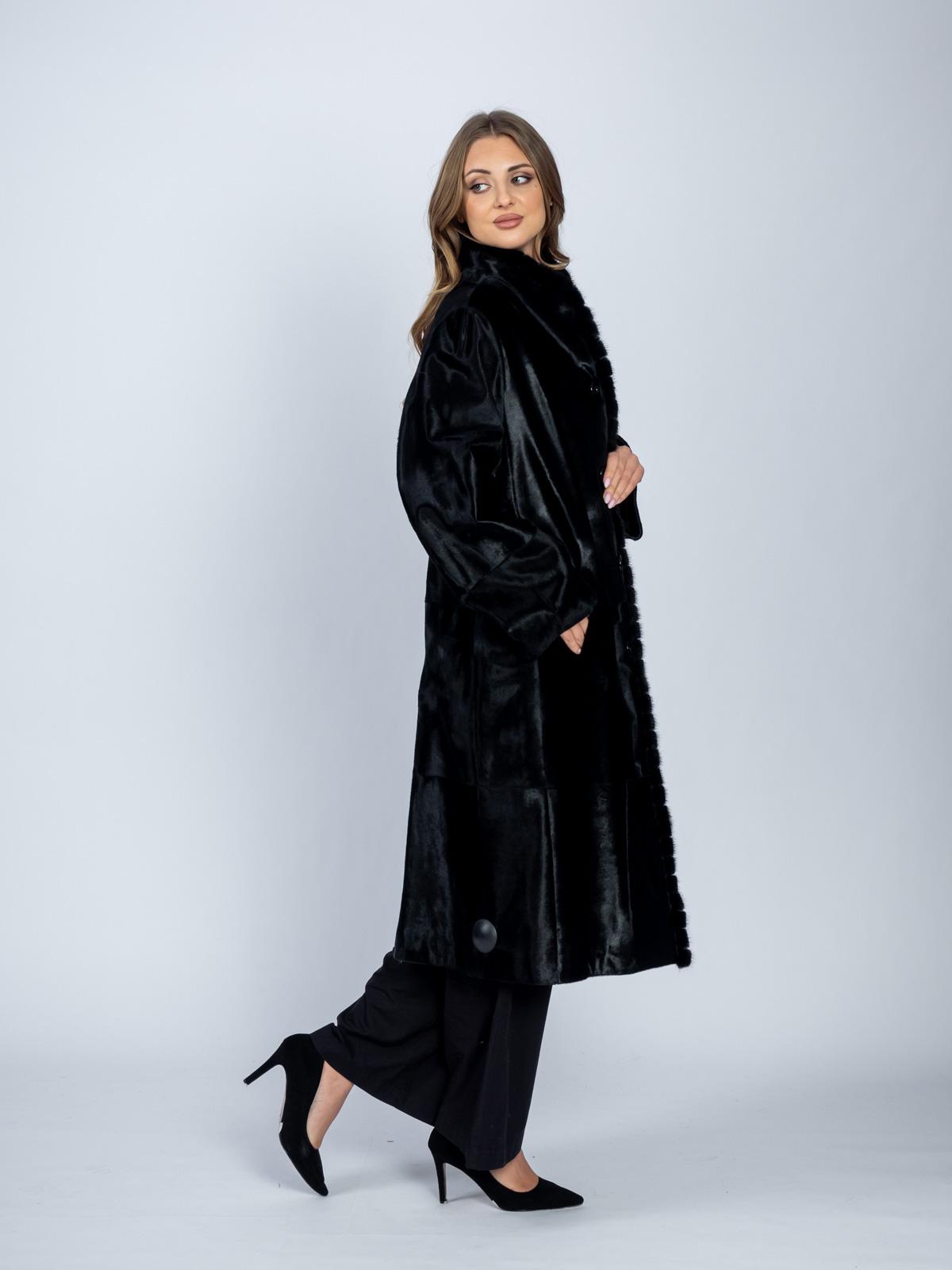 Пальто женское из меха пони LA AFM LEATHER 9032