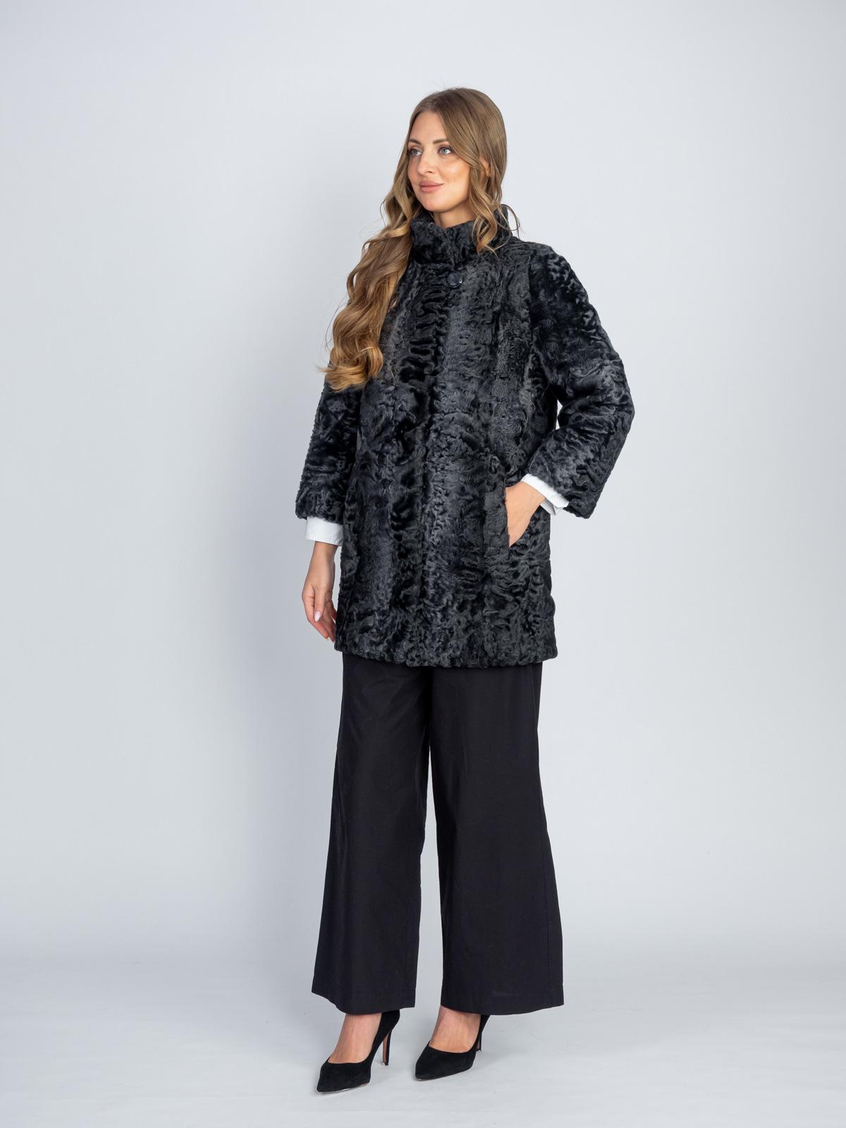 Шуба из меха каракуля Белка 4156