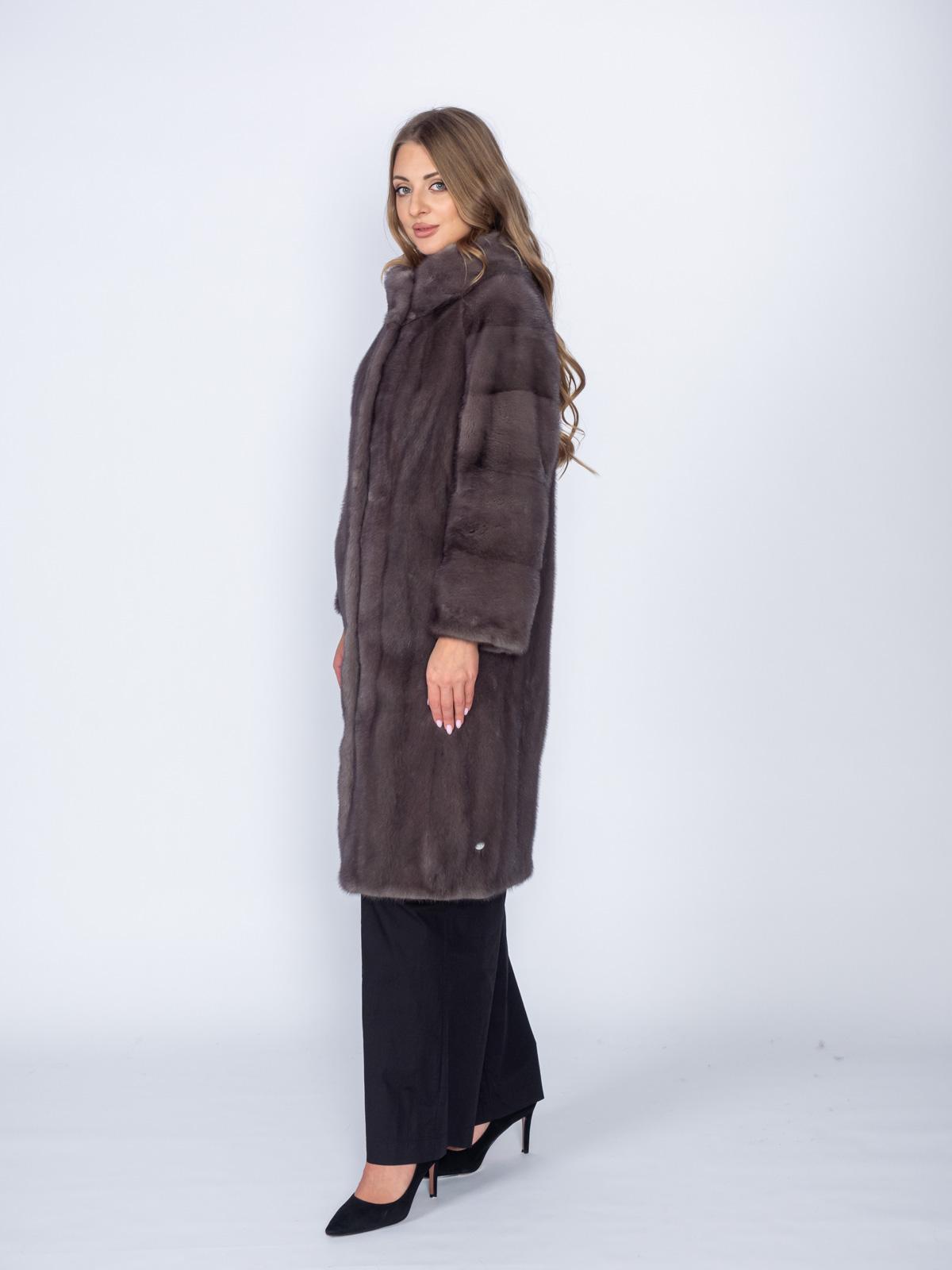 Шуба женская из меха норки Классика Шанель баллон