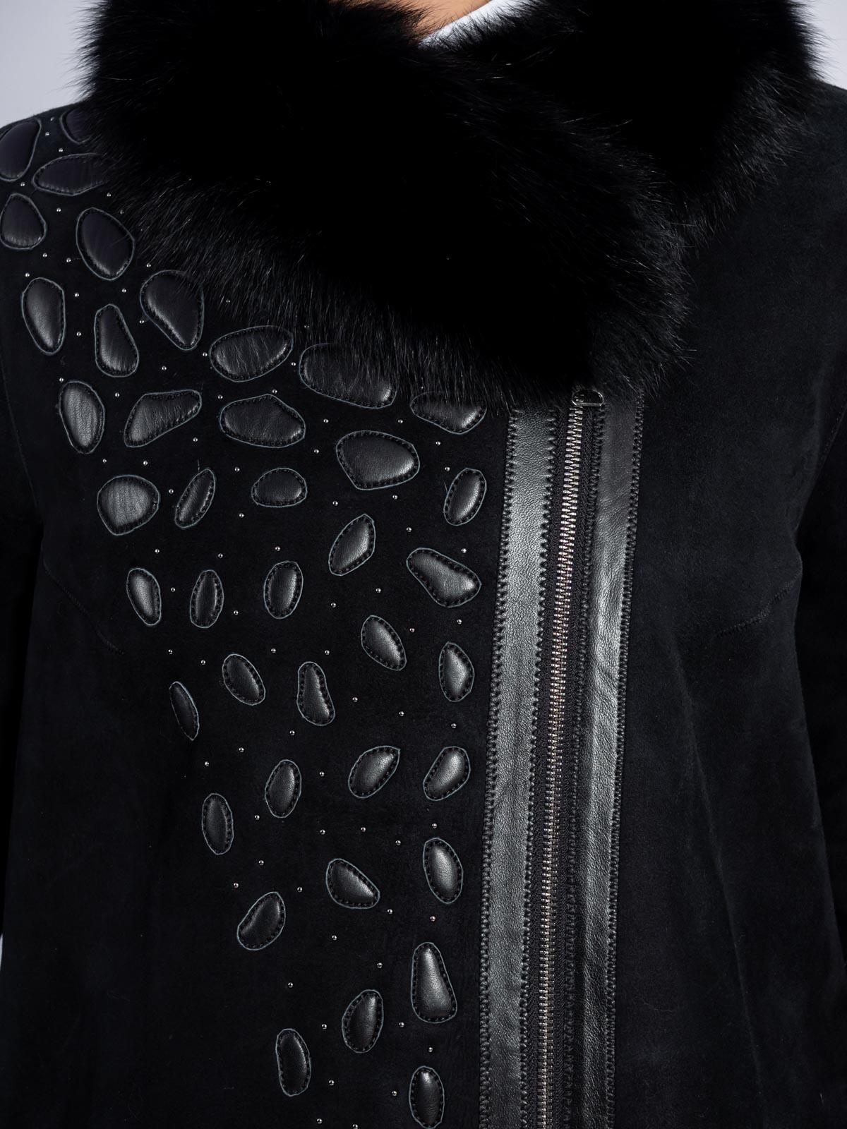 Дубленка женская из меха овчины  OKSA Z-7415