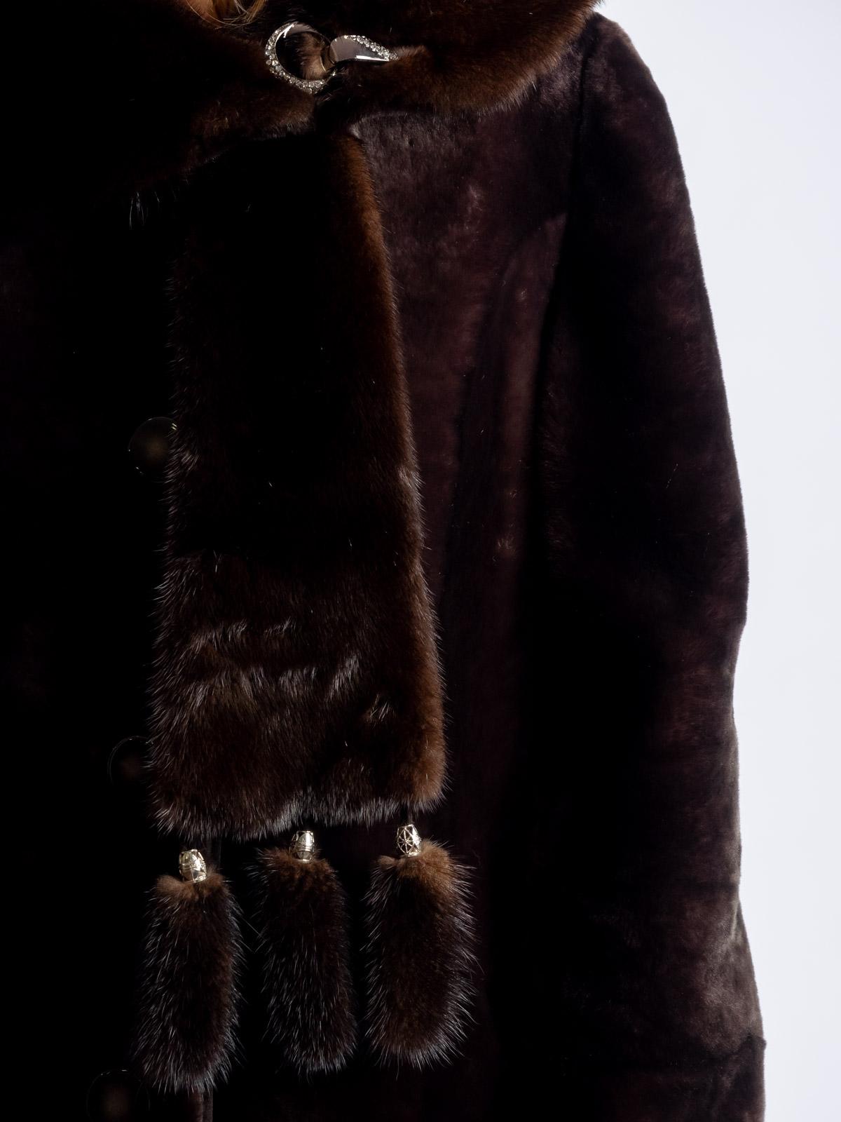 Шуба женская из меха овчинЫ ADAM FURS Айрис-2