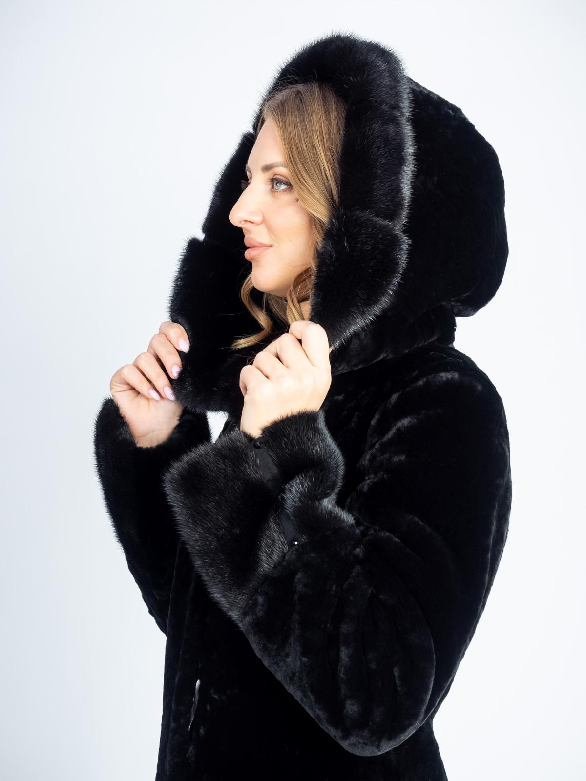 Шуба  женская из меха овчины ADAM FURS Екатерина