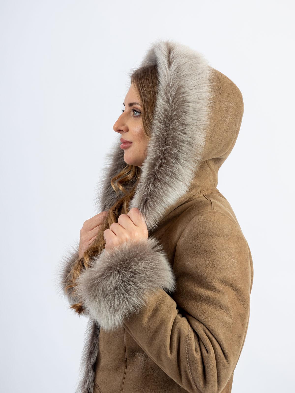 Дубленка женская из меха овчины Branco pelle S2480