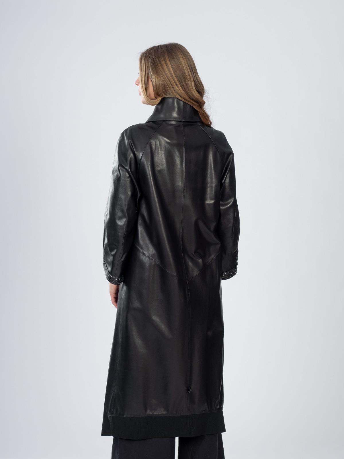 Плащ женский из натуральной кожи Rose Gialle 124