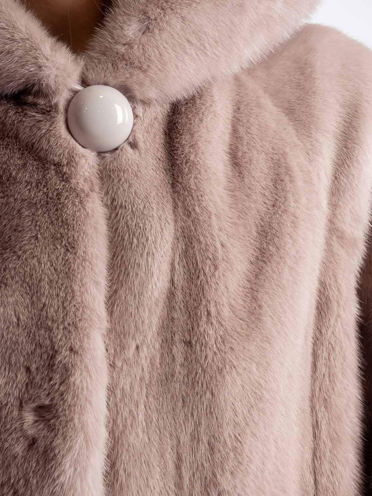 Шуба из меха норки женская Паркет-роспуск Клс