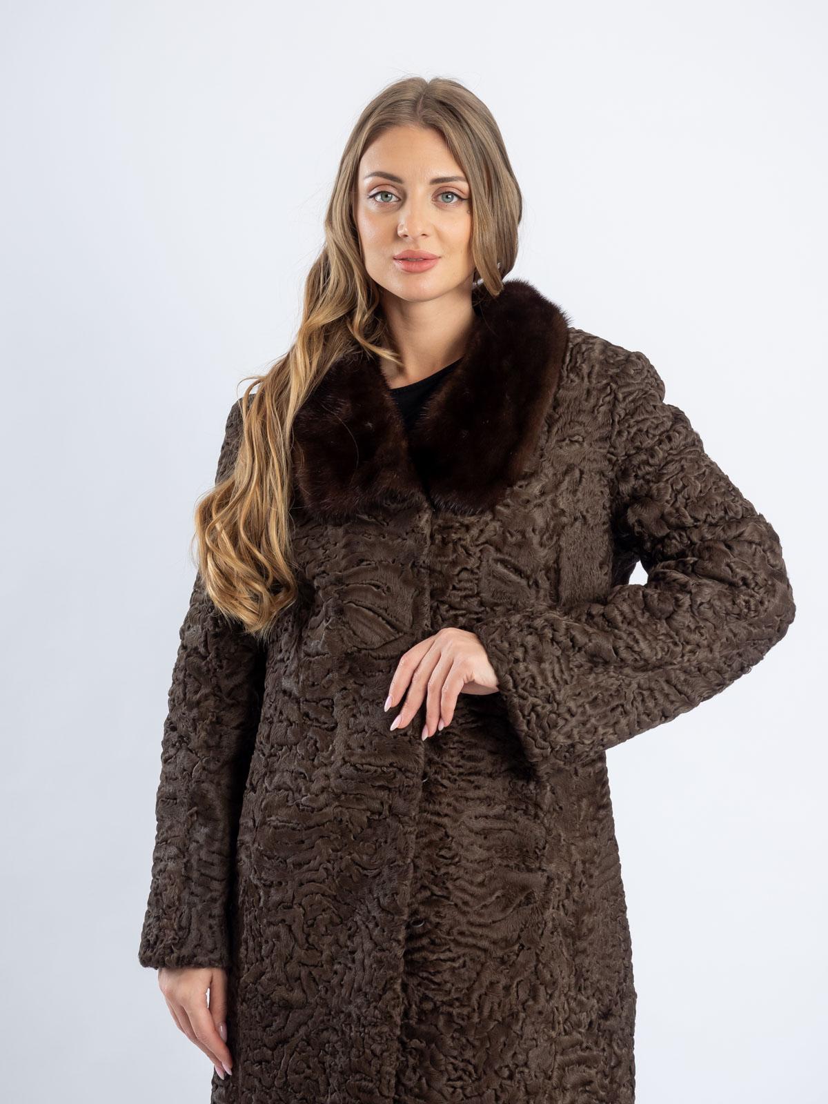 Пальто женское из меха каракуля Белка 9163