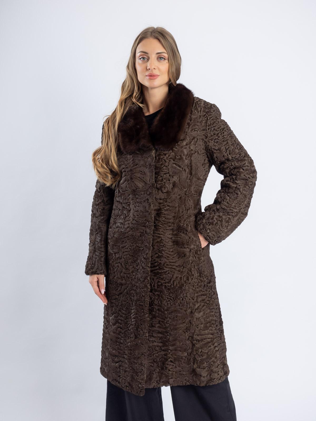 Пальто женское из меха каракуля Белка 9163