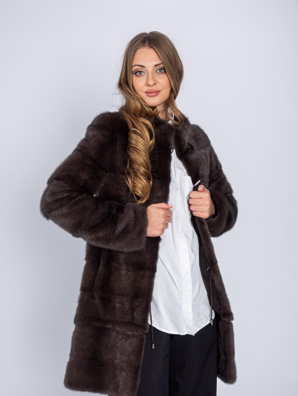 Шуба норковая женская Классика Поперечка Клс