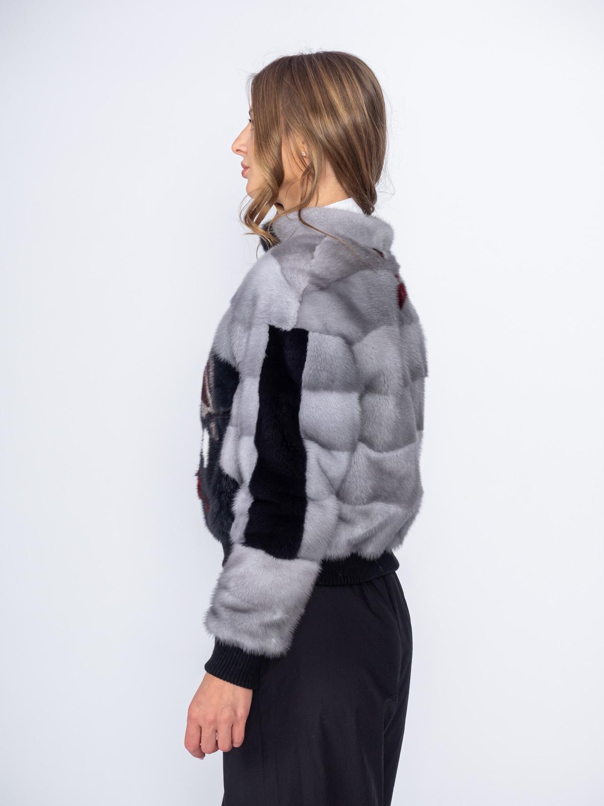 Шуба из меха норки женская Меха России Бомбер