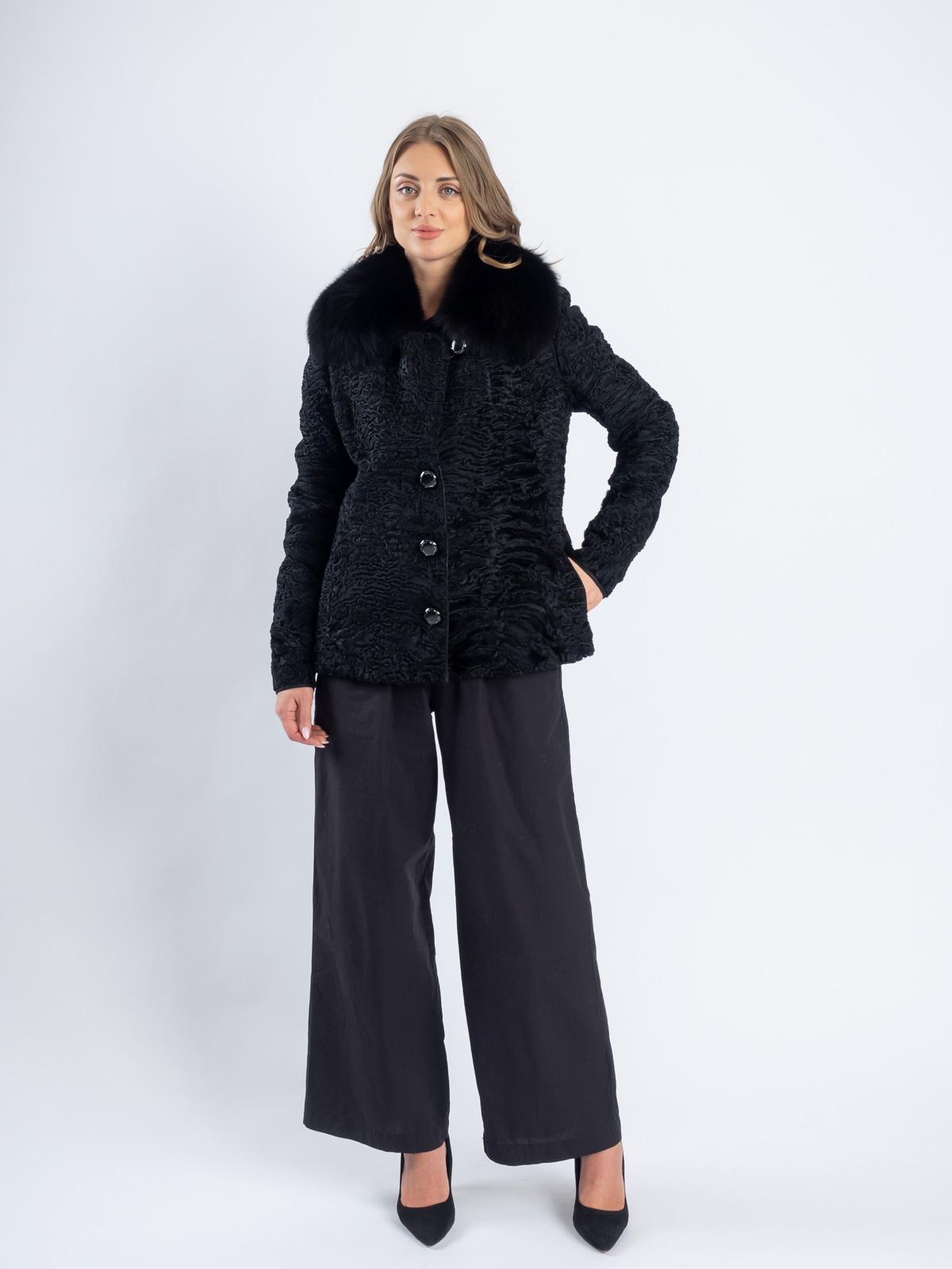 Шуба женская из меха каракуля Меха Пятигорска Б-81